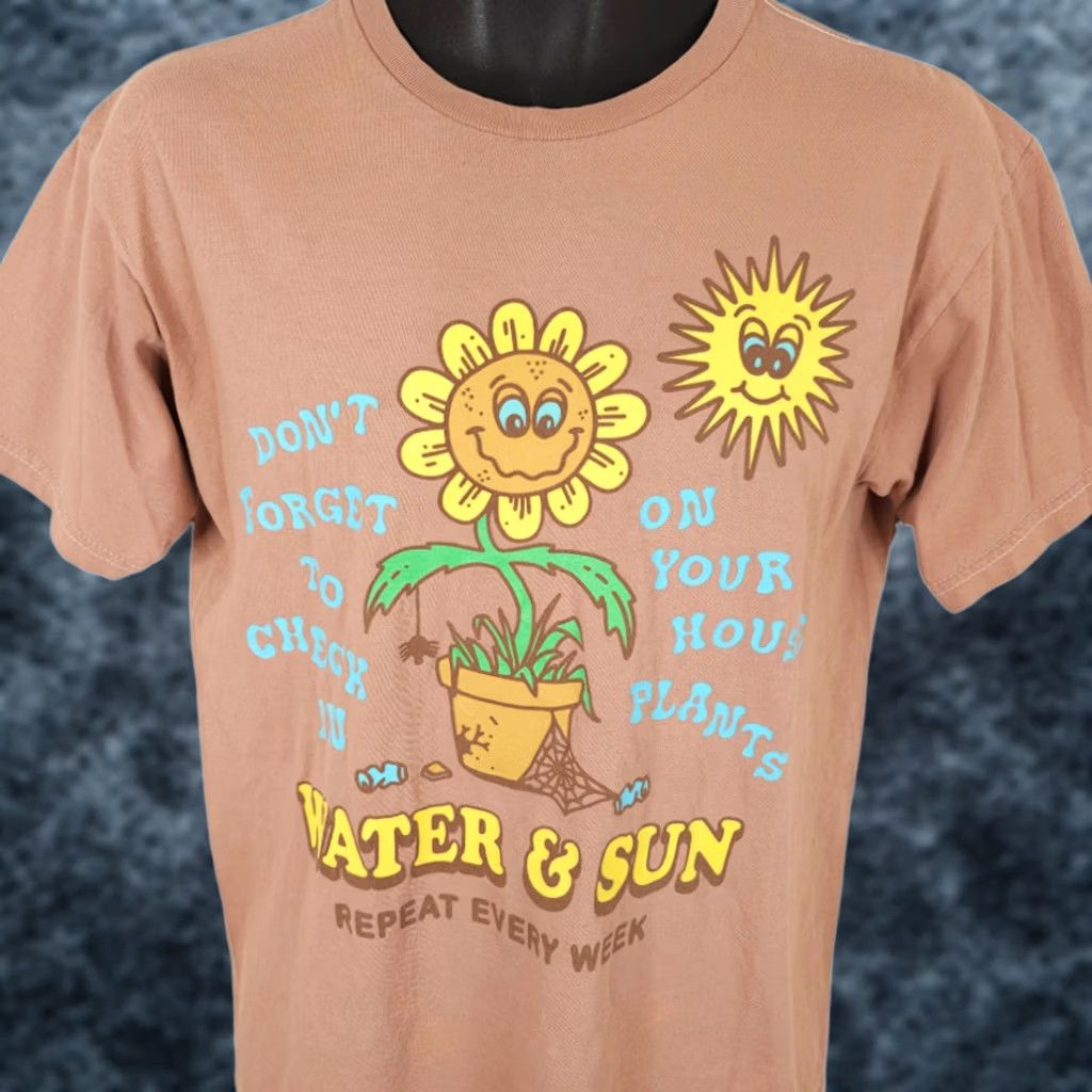 Pacsun PacSun Sunflower T Shirt Mens Size Medium Orange Water & Sun House Plants Shirt Size US M / EU 48-50 / 2 - 1 Thumbnail