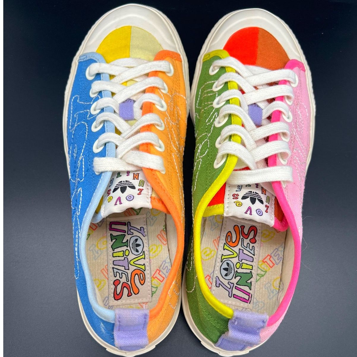 Adidas adidas Nizza Love Unites Colorful Canvas Sneaker Size US 8.5 / EU 41-42 - 7 Thumbnail