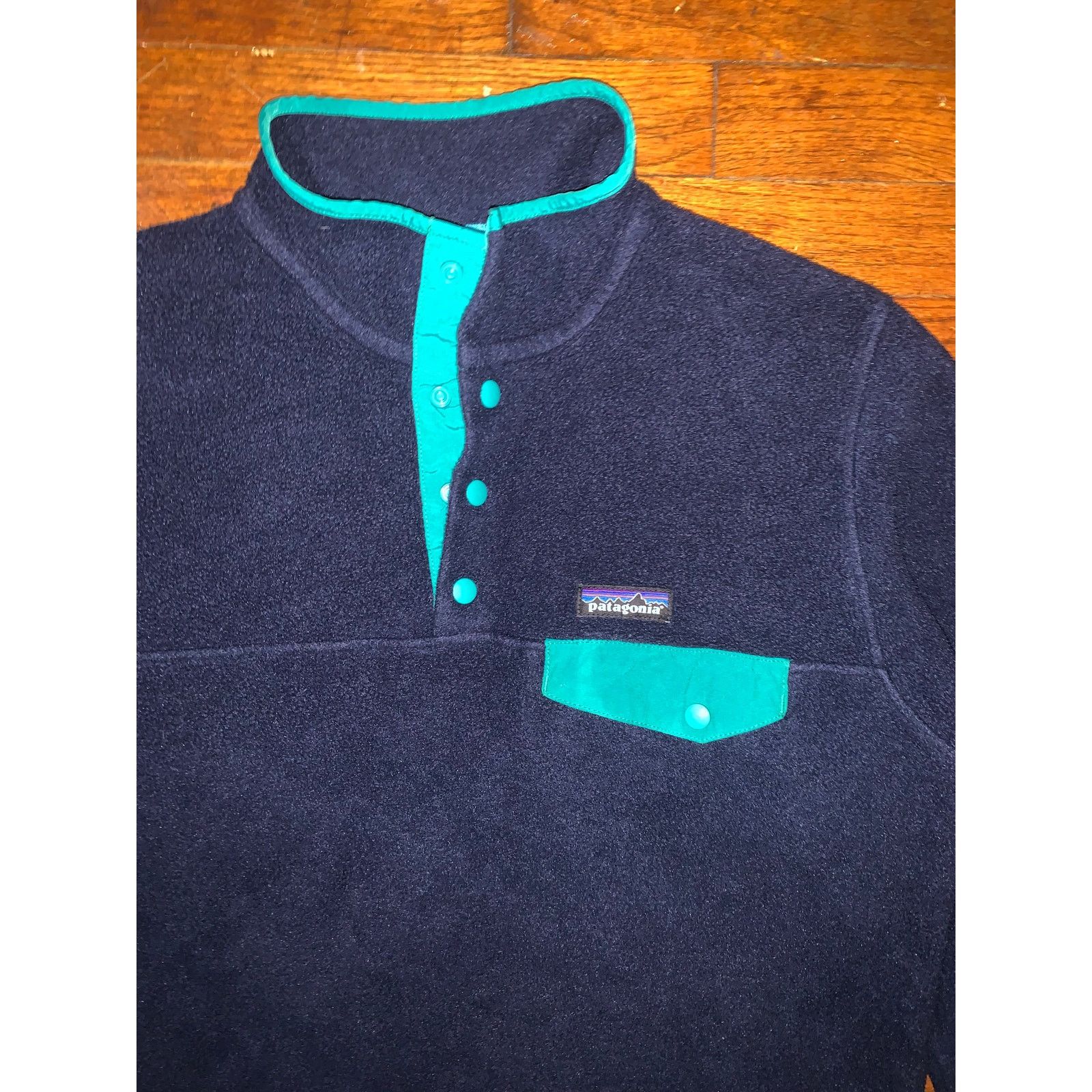 Patagonia Vintage Patagonia Synchilla Snap T Fleece Medium Navy Size M / US 6-8 / IT 42-44 - 2 Thumbnail