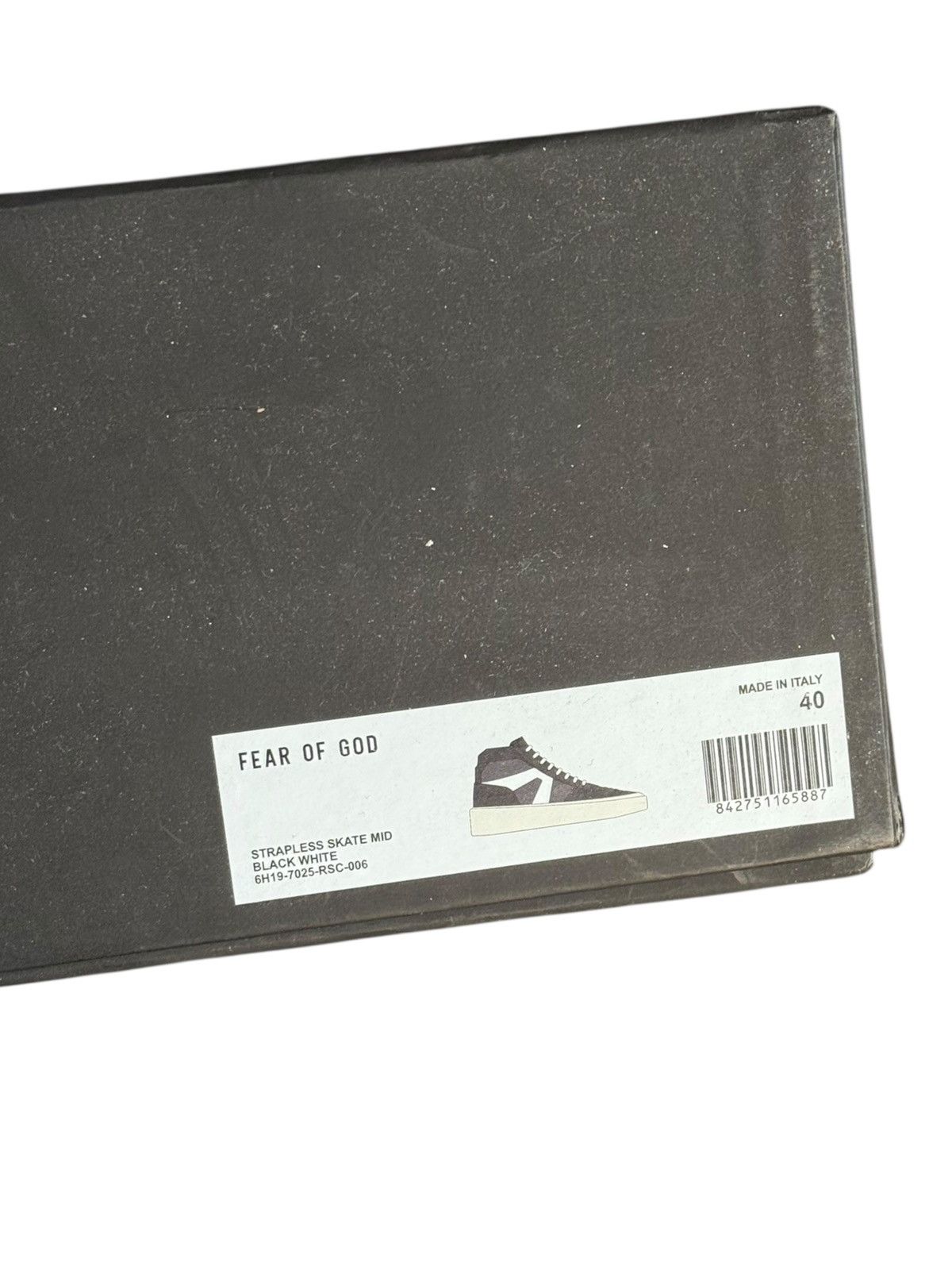 Fear of God Black White Strapless Skate Mid Size US 7 / EU 40 - 11 Thumbnail