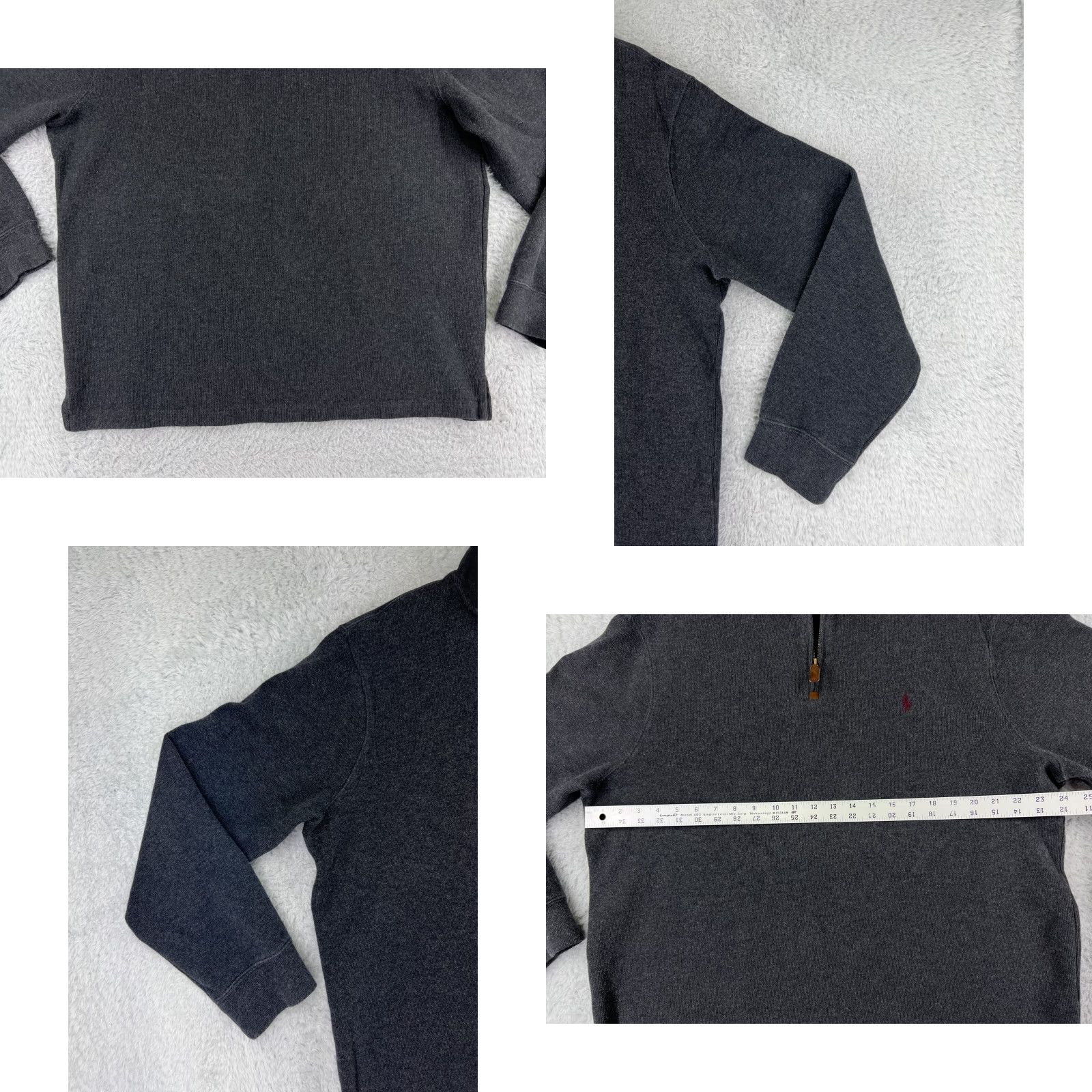 Polo Ralph Lauren Polo Ralph Lauren Sweater Mens XL Gray Mock Neck 1/4 Zip 100% Cotton Polo Ralph Lauren Size US XL / EU 56 / 4 - 8 Thumbnail