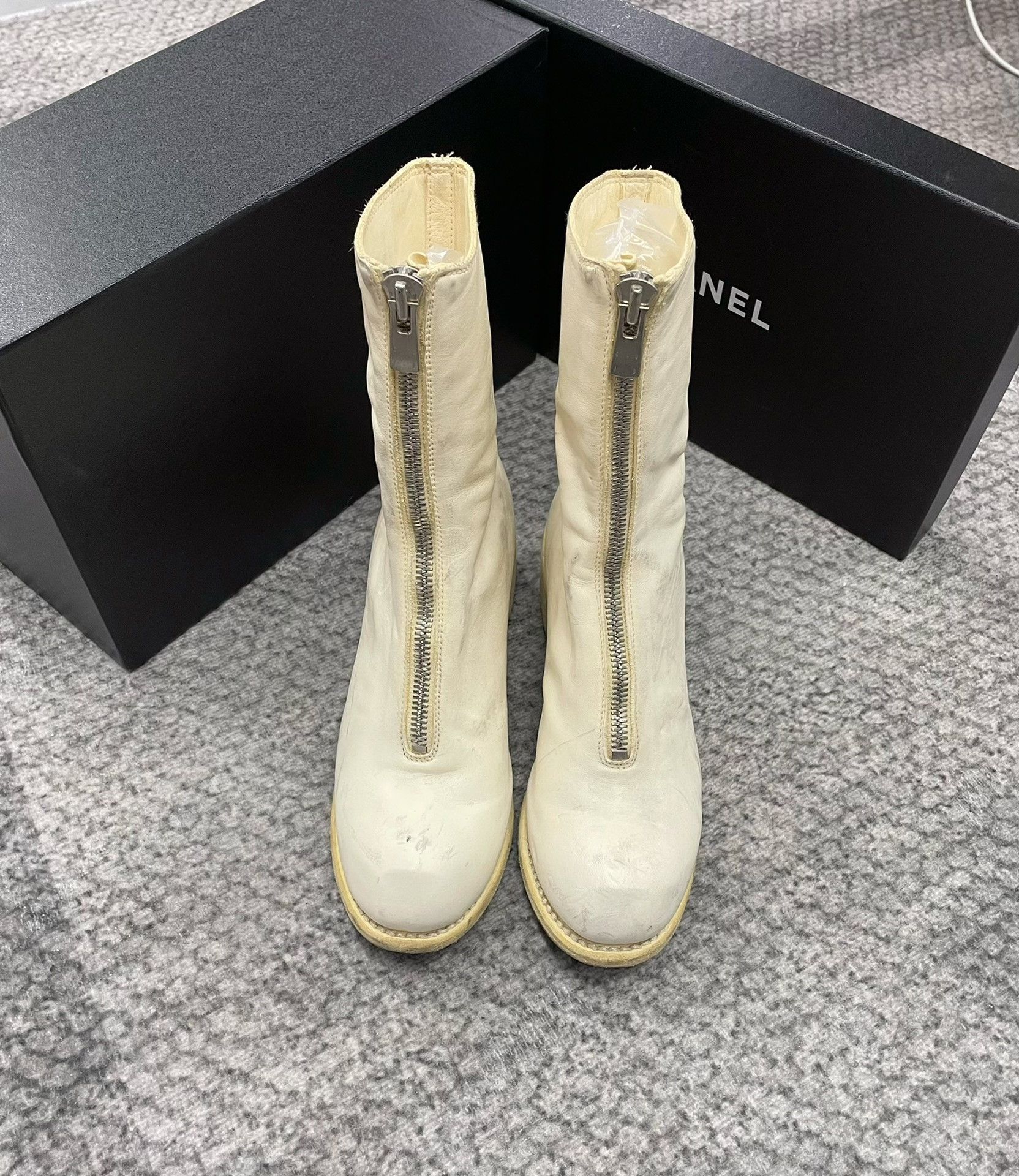 Guidi Guidi Beige Mid-Calf Boots Size US 6 / IT 36 - 1 Thumbnail