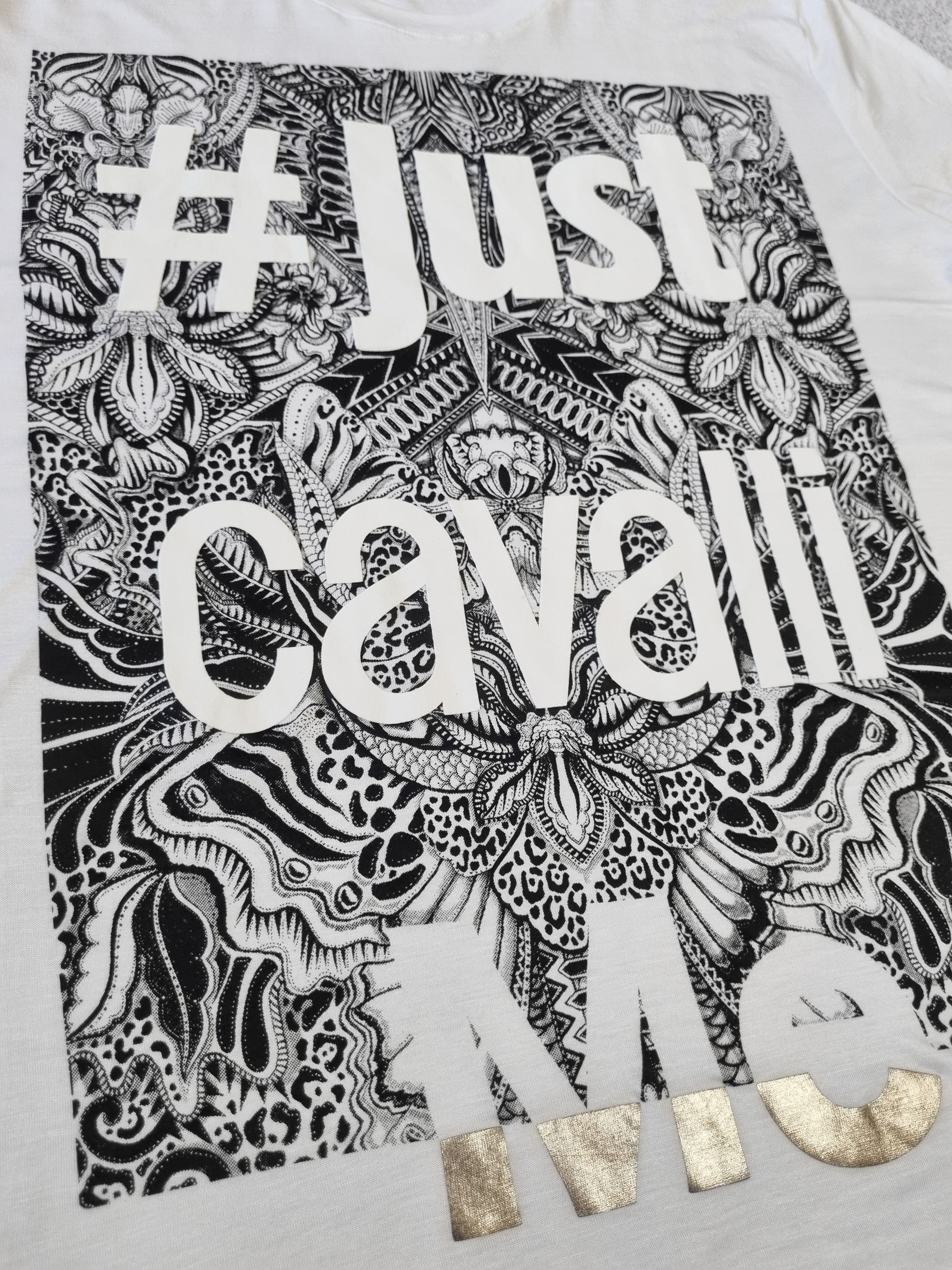 Just Cavalli × Roberto Cavalli × Vintage Just Cavalli Abstract Logo T-Shirt Size S / US 4 / IT 40 - 4 Thumbnail