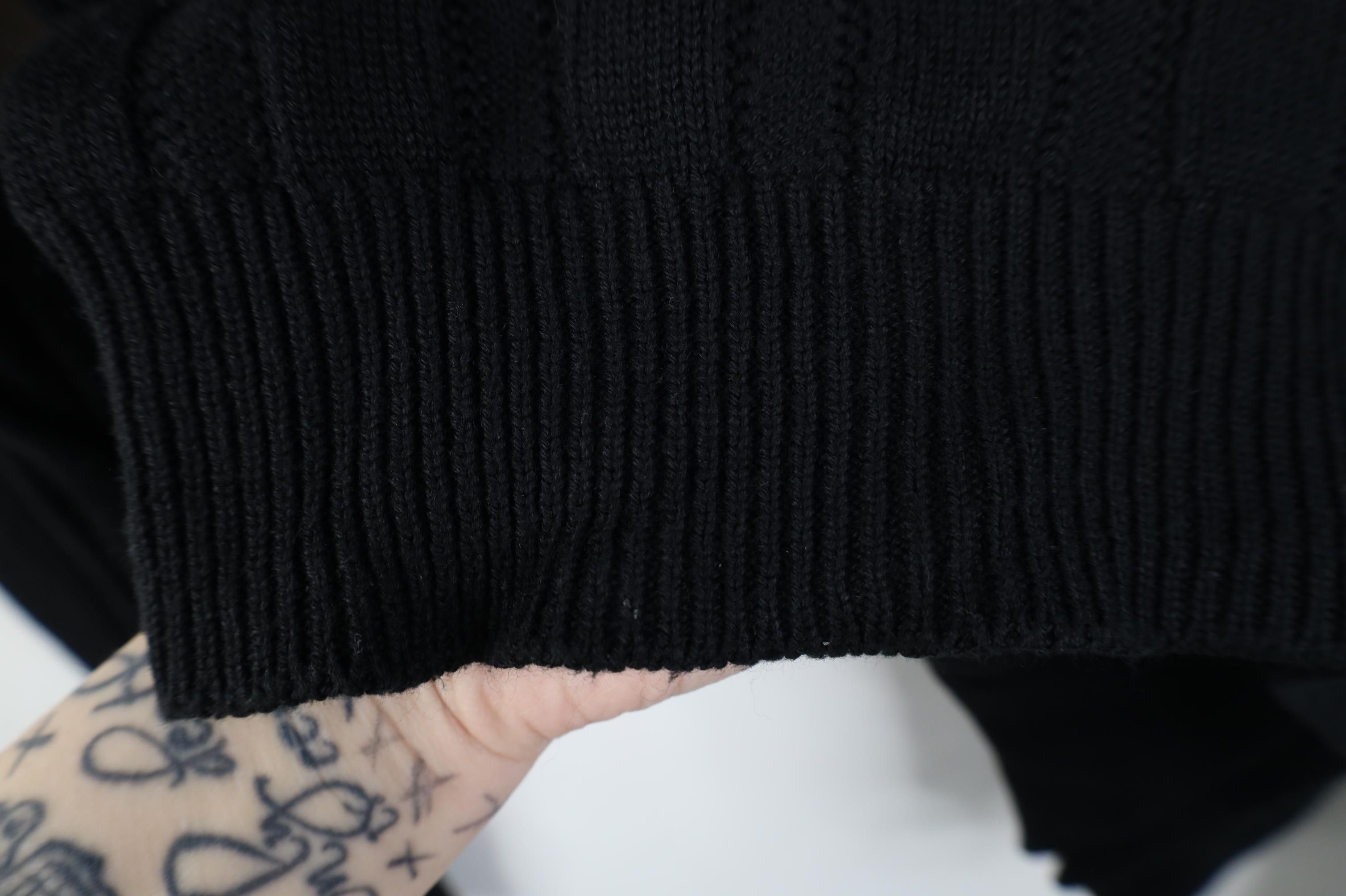 Vintage Vintage 90s Streetwear Ribbed Knit Collared Sweater Black Size US L / EU 52-54 / 3 - 9 Thumbnail