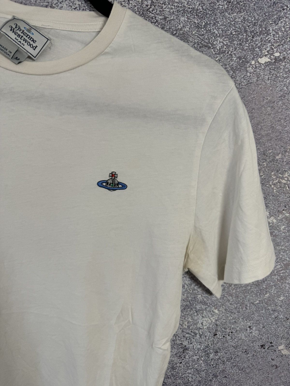 Vivienne Westwood Vivienne Westwood Orbital Embroidered White Men’s T Shirt Size US M / EU 48-50 / 2 - 9 Thumbnail