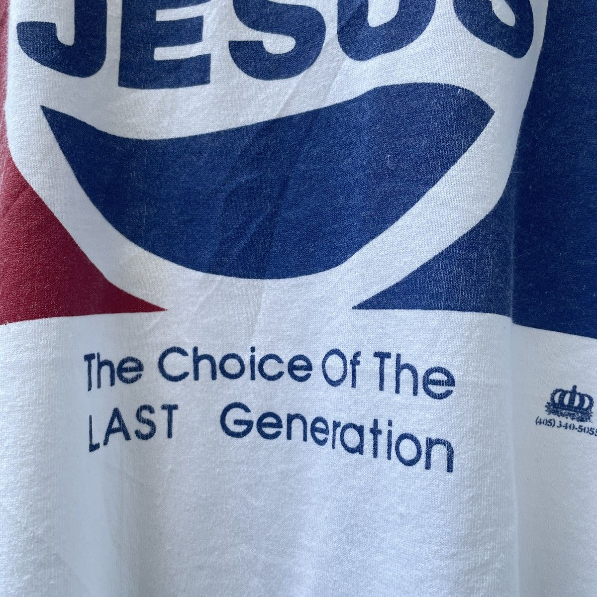 Vintage Vintage 90s Jesus T-Shirt, Pepsi Parody Graphic Tee Size US XL / EU 56 / 4 - 7 Thumbnail
