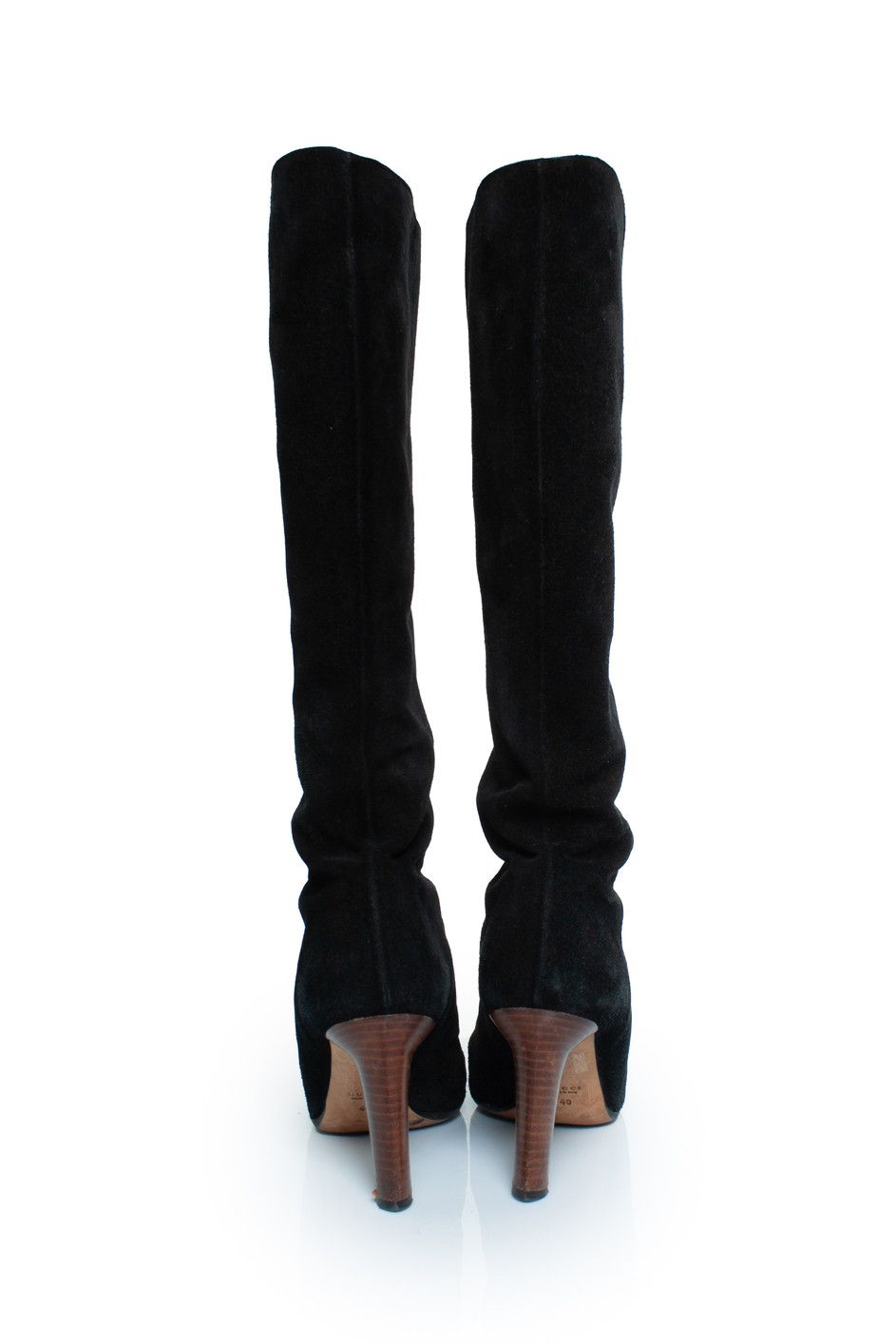 Gucci Gucci, Black suede knee boots with GG logo Size US 10 / IT 40 - 3 Thumbnail