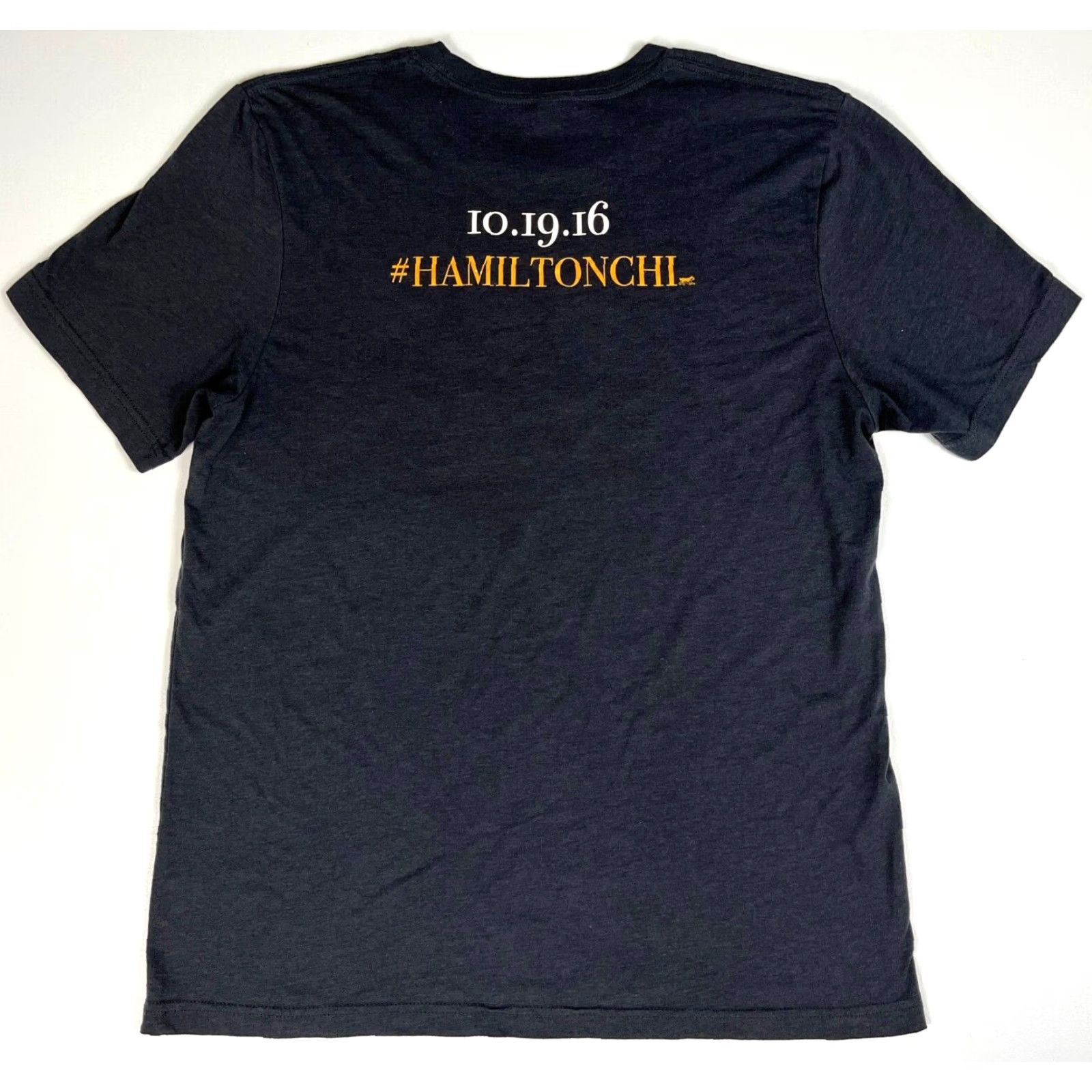 Vintage 2016 One More Time Hamilton Musical T-Shirt Double-Sided Sz L Unisex Adults Dark Gray Canvas Shirt L Men's Girls? Size US L / EU 52-54 / 3 - 2 Thumbnail