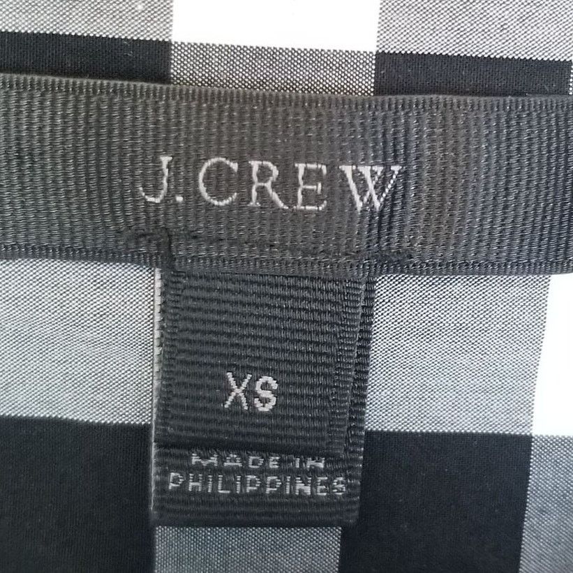 J.Crew J. Crew Womens Checkered Gingham Popover Tunic Mini Dress Size XS / US 0-2 / IT 36-38 - 6 Thumbnail