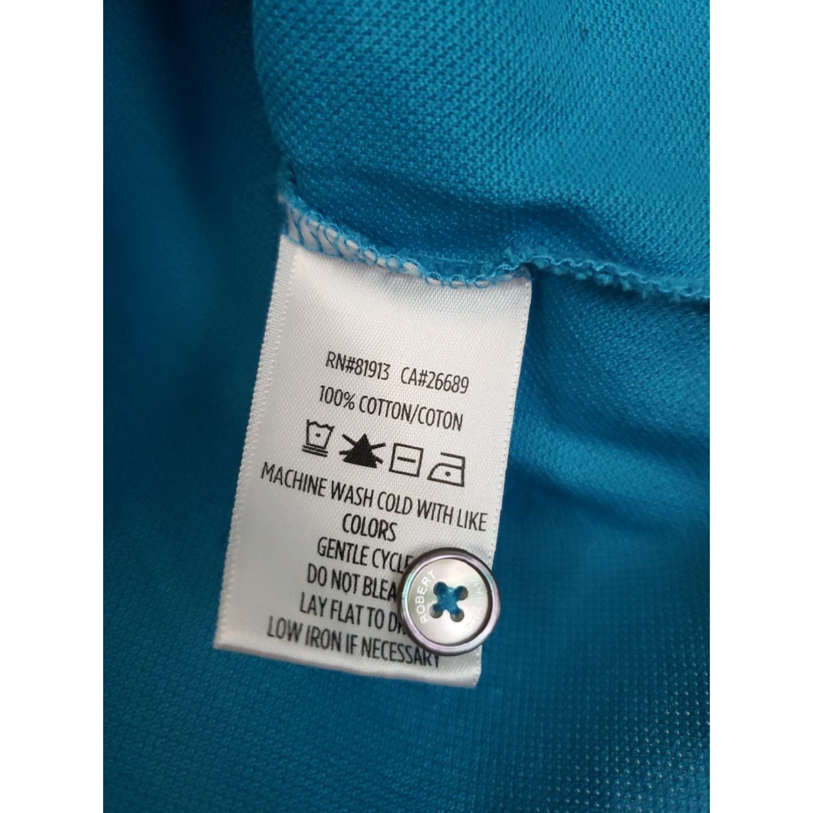 Robert Graham Robert Graham Polo Shirt Adult Medium Blue Knit Cotton Short Sleeve Button Logo Mens M Size US M / EU 48-50 / 2 - 7 Thumbnail