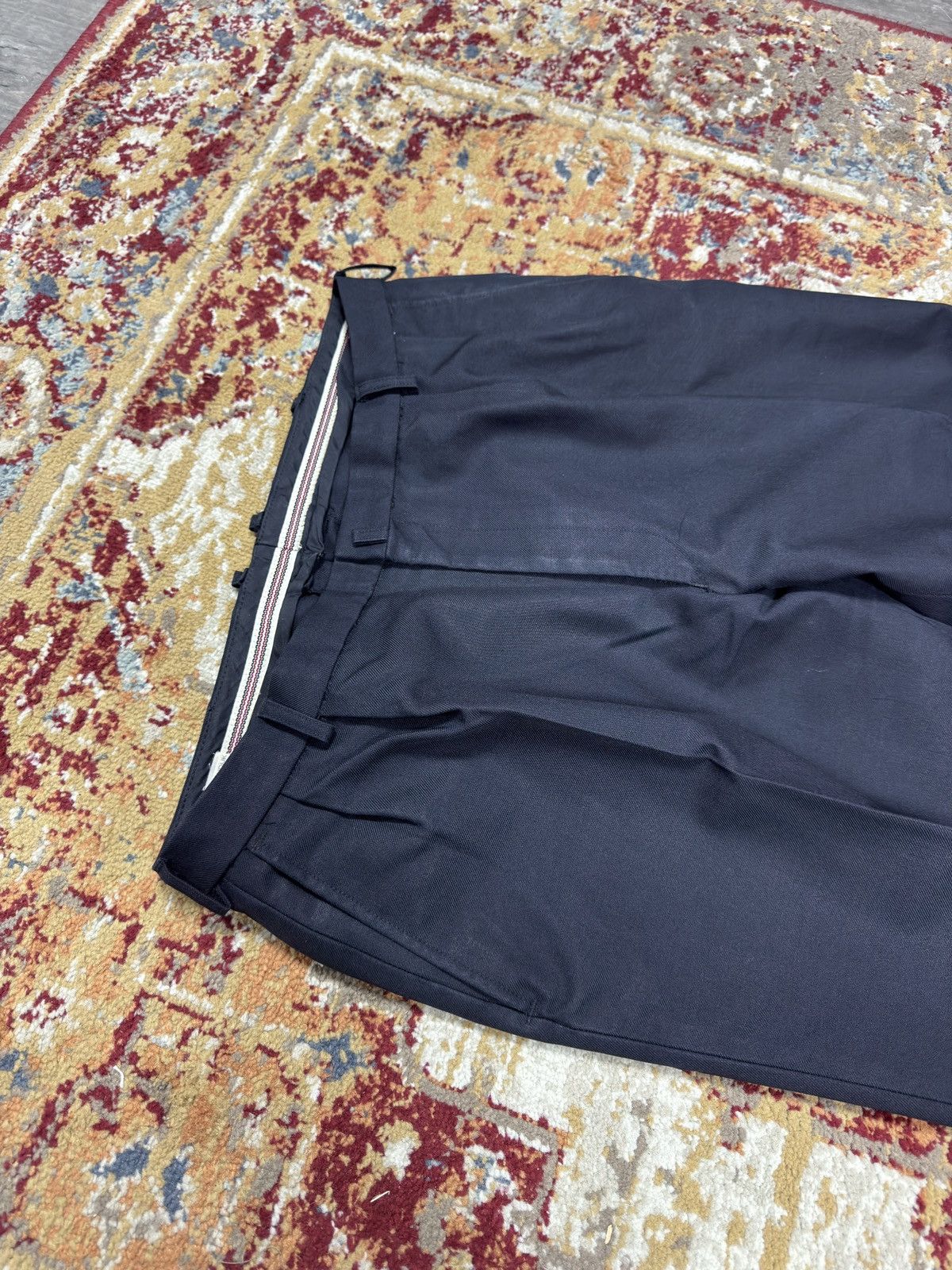 Vintage Vintage Suit Pants Wool Blend Striped Wide Leg Baggy Formal Size US 36 / EU 52 - 3 Thumbnail