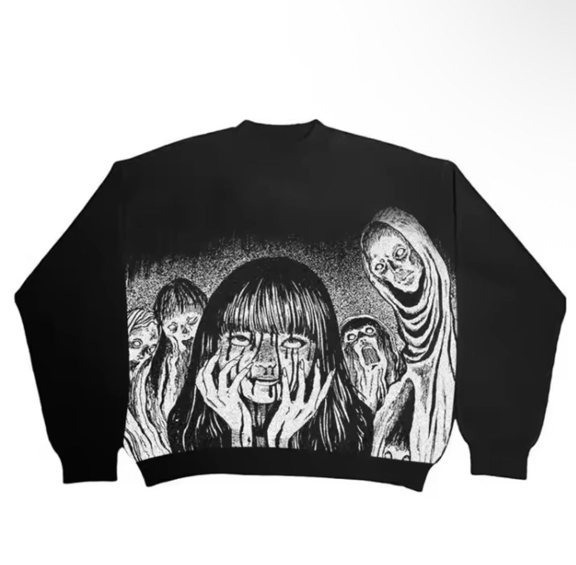 Japanese Brand Street Anime Gothic Ghost Cry Warm Sweater Jacquard Knitwear Size US XL / EU 56 / 4 - 1 Thumbnail