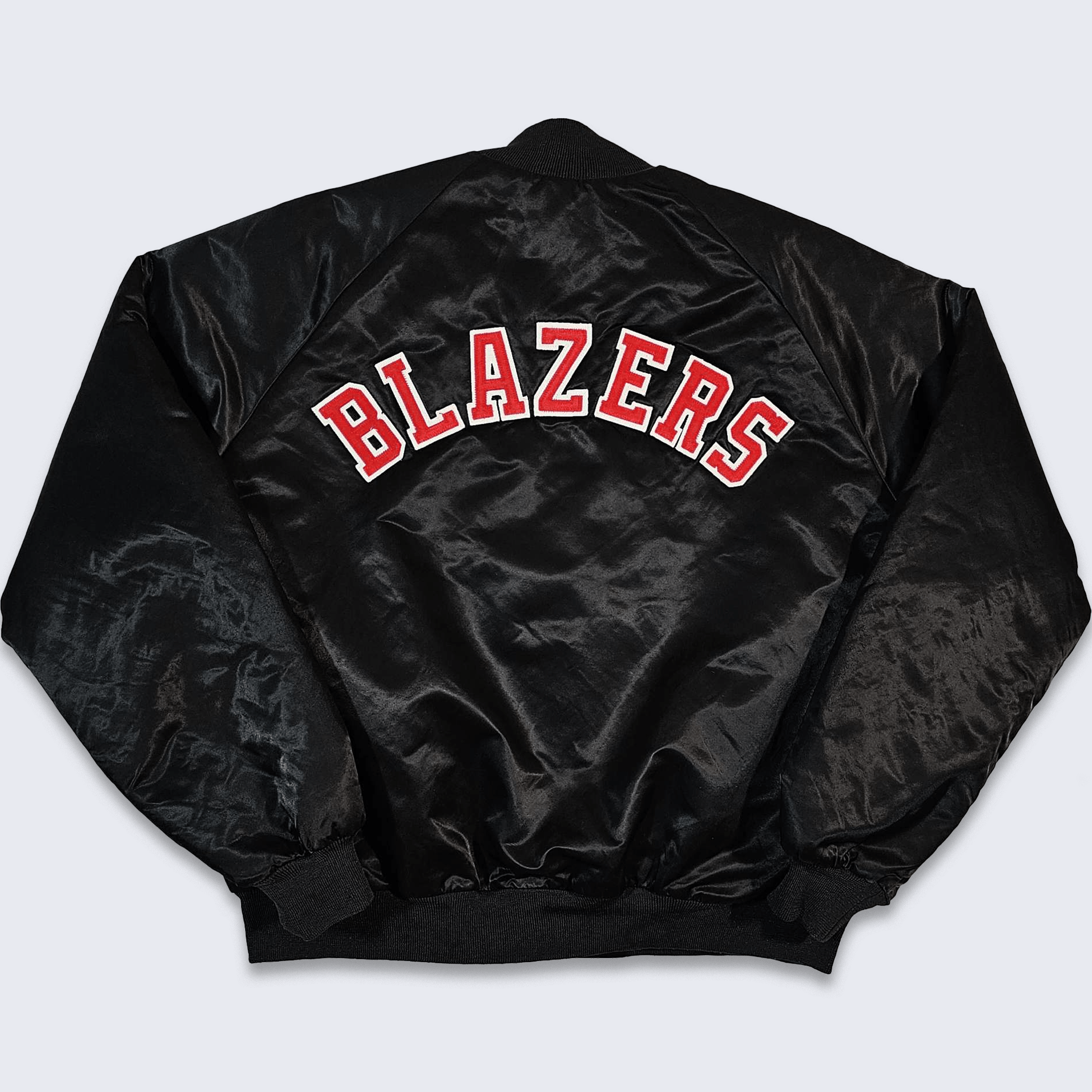 Chalk Line × NBA × Vintage Portland Trail Blazers Vintage 80s Chalk Line Satin Jacket Size US XL / EU 56 / 4 - 1 Thumbnail
