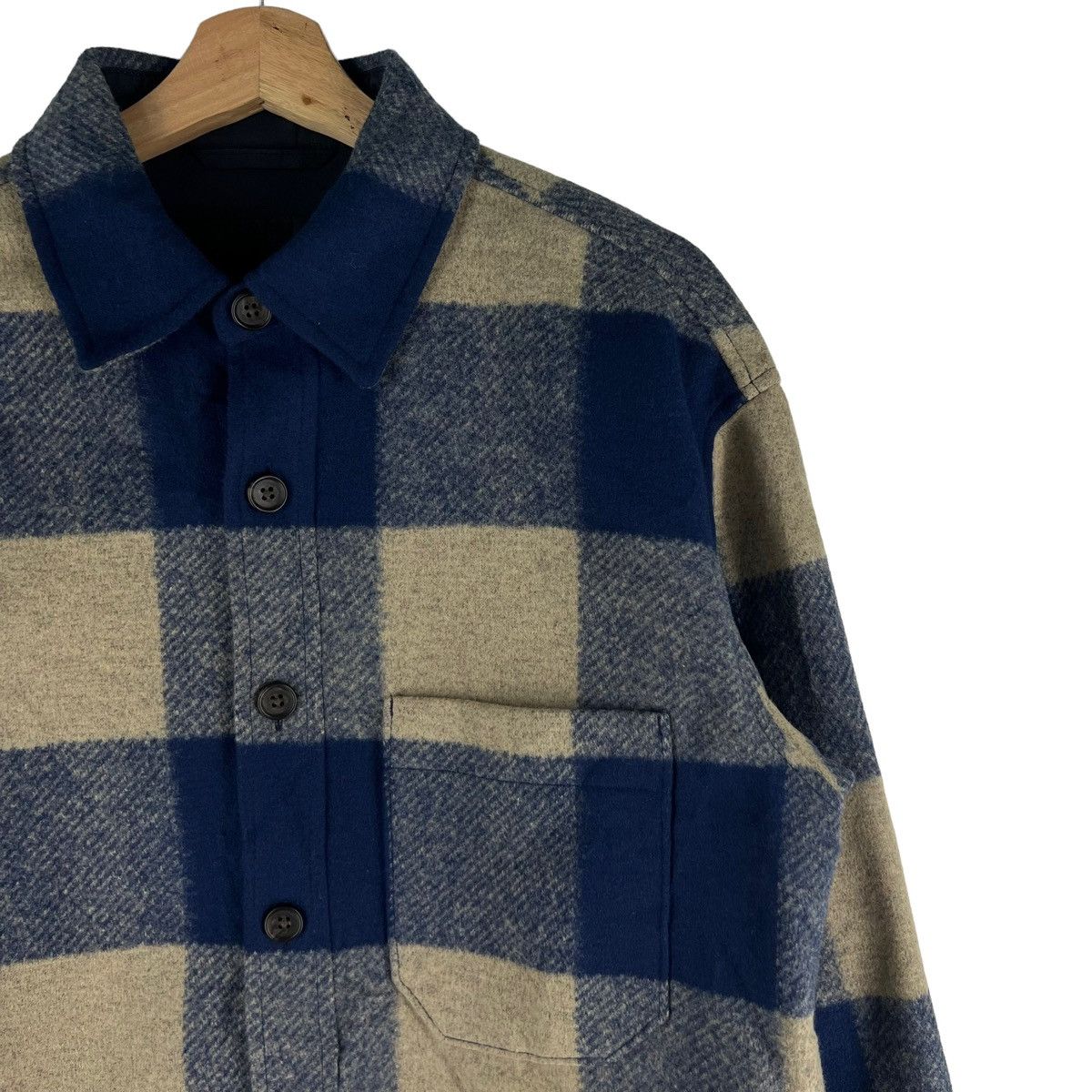 Japanese Brand 🔥VINTAGE WOOL SHIRT JACKET TARTAN UNIQLO JAPAN ISSEY MIYAKE Size US M / EU 48-50 / 2 - 3 Thumbnail