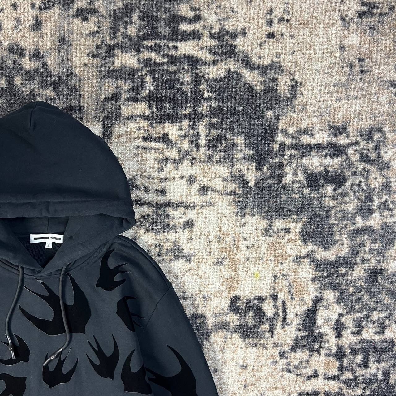 McQ Alexander McQueen Alexander McQueen Swallows Velour Multilogo Luxury Hoodie Size US S / EU 44-46 / 1 - 2 Thumbnail