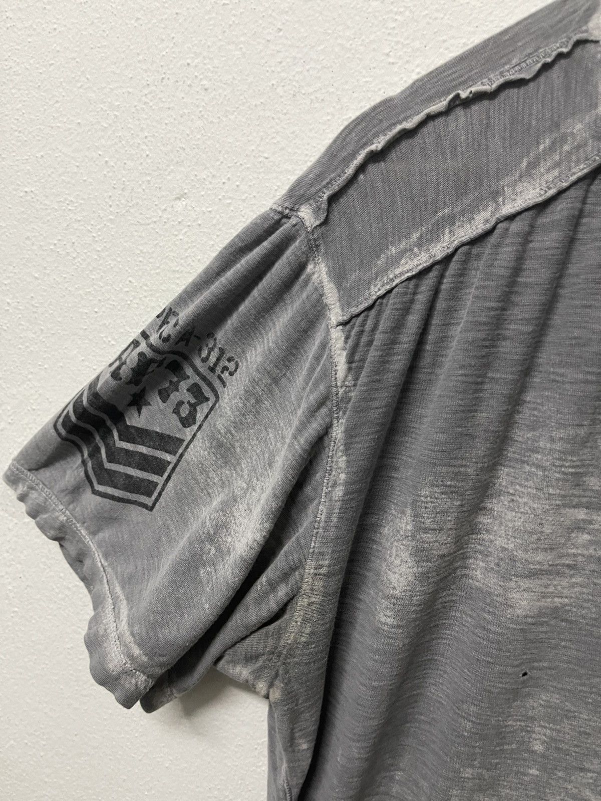 Affliction VINTAGE Y2K EAGLES AFFLICTION ACIDWASH HALF BUTTON SHIRT Size US XL / EU 56 / 4 - 17 Thumbnail
