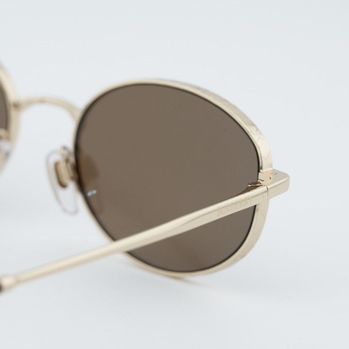Burberry Burberry BE3169 110973 Sunglasses Gold Oval Frame, Brown Size ONE SIZE - 6 Thumbnail