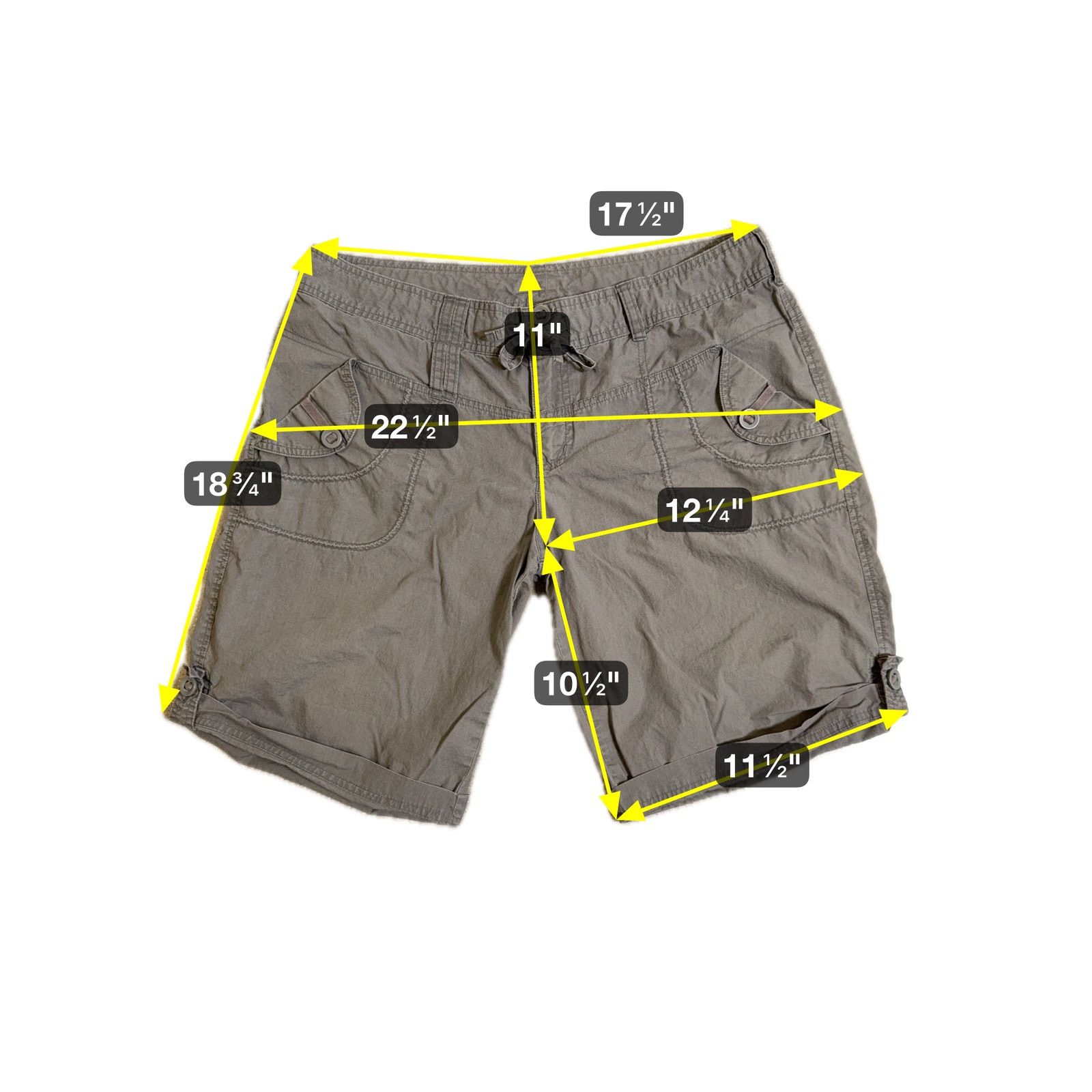 Columbia Columbia Women’s Cargo Shorts Gray 14 12L Hiking 100% Cotton Size 34" / US 12 / IT 48 - 2 Thumbnail