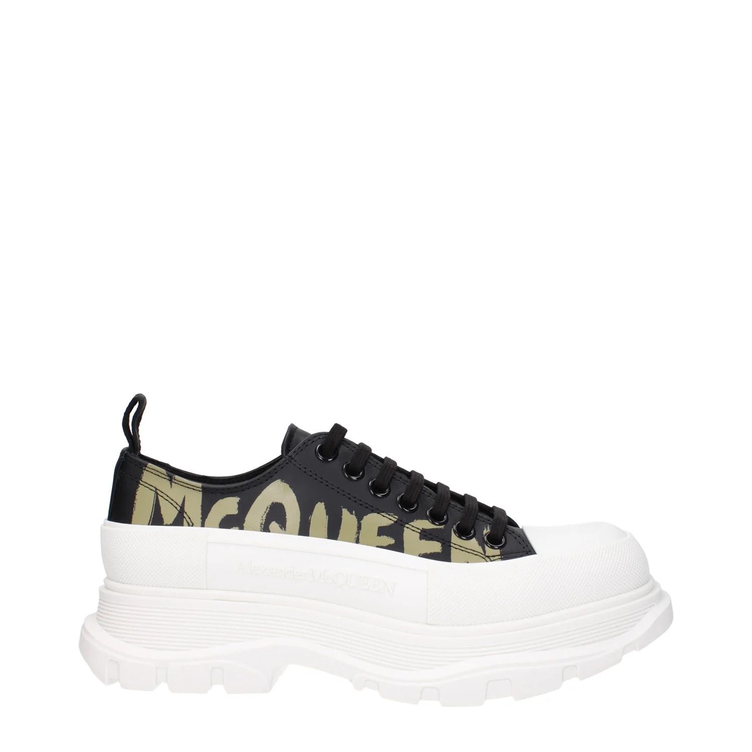 ob1o1e0225 Leather Low-Top Sneakers in Multicolor