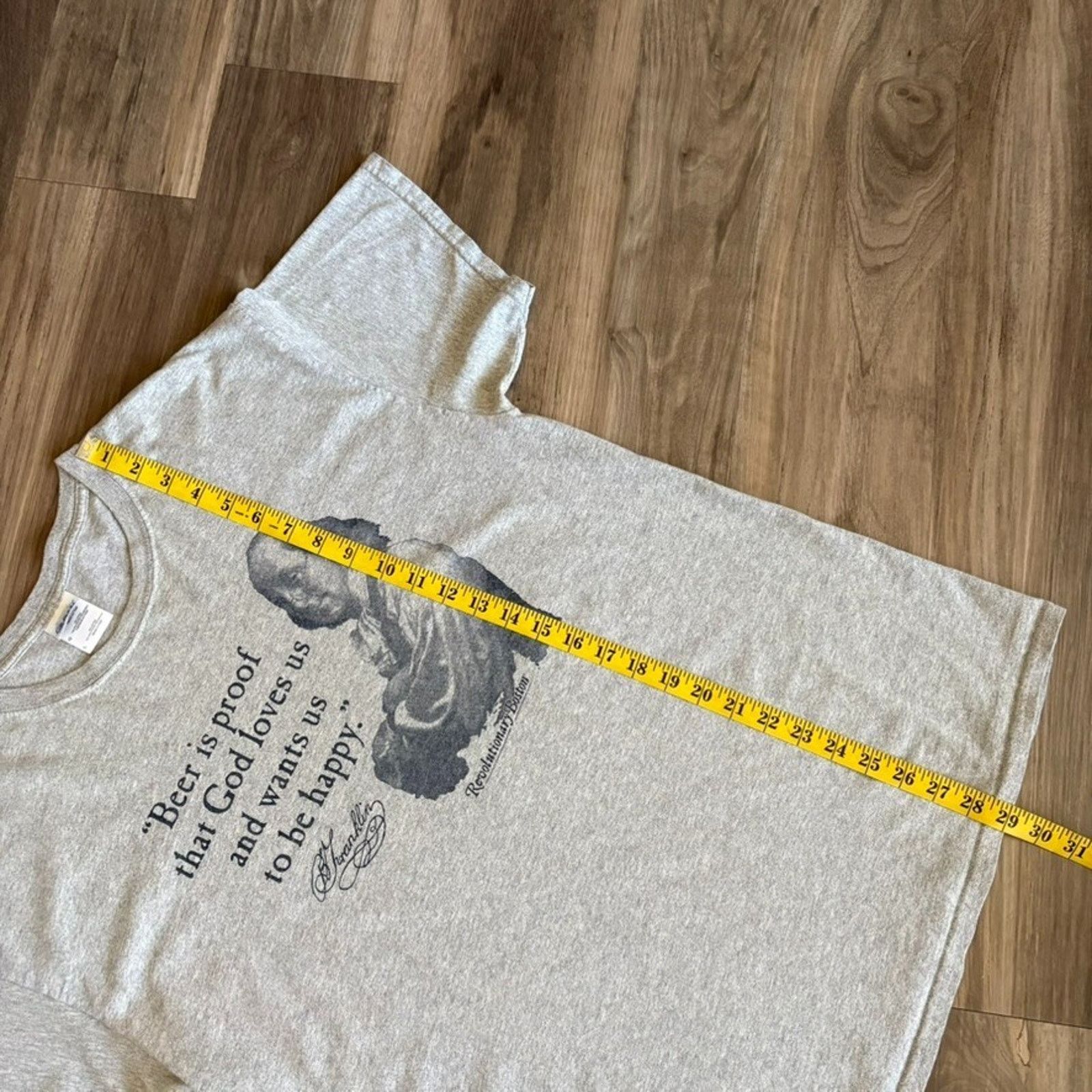 Vintage Vintage Benjamin Franklin T-Shirt Men's Size L Gray Beer Size US L / EU 52-54 / 3 - 5 Thumbnail