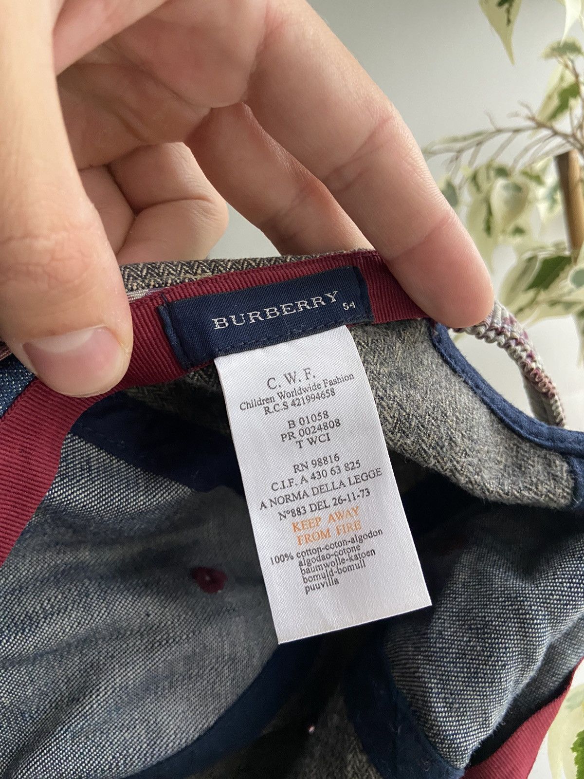 Burberry × Vintage Burberry cap hat denim rare Size ONE SIZE - 5 Thumbnail