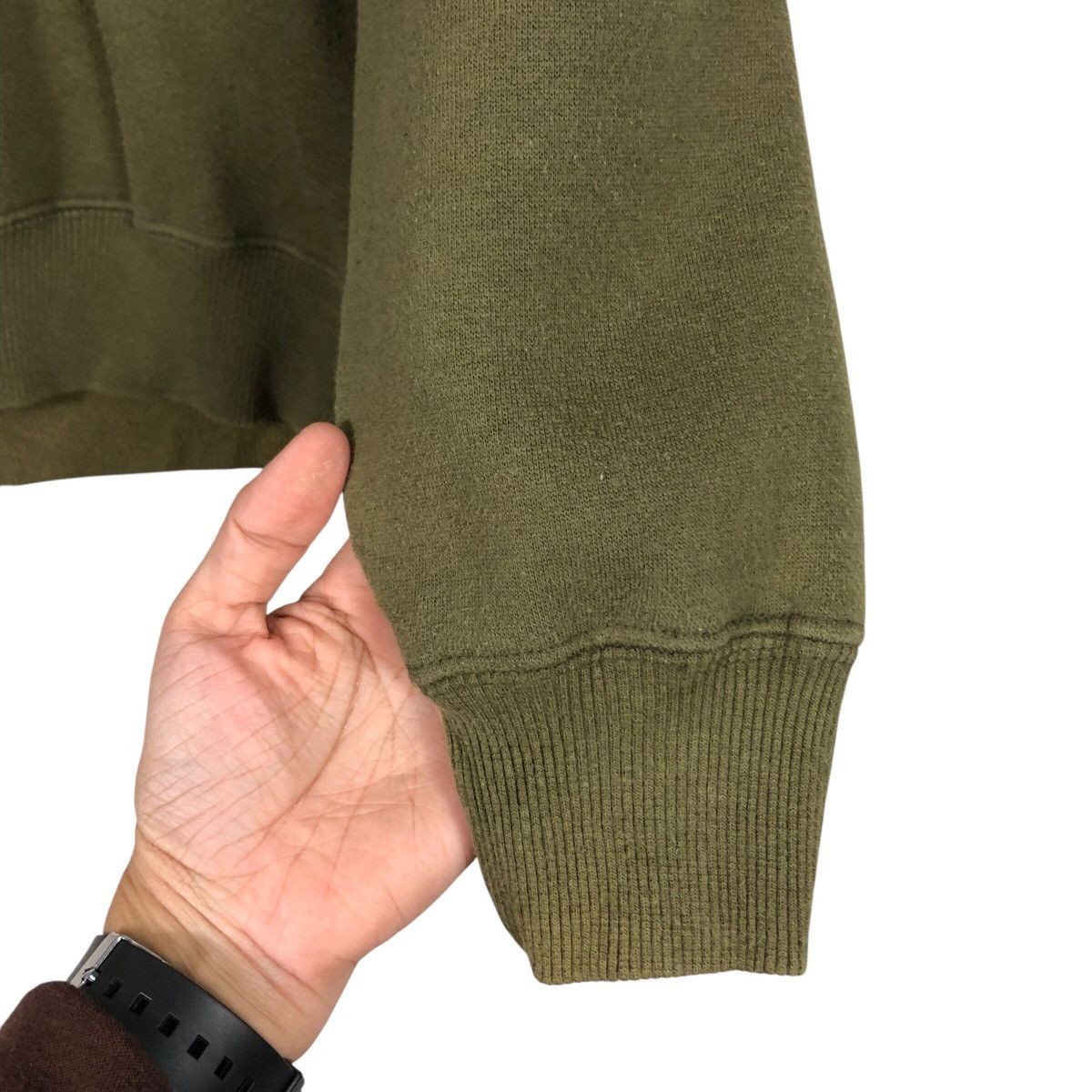 Japanese Brand 90s Bad Boy California Sweat Fade Olive Green Essential Size US M / EU 48-50 / 2 - 11 Thumbnail