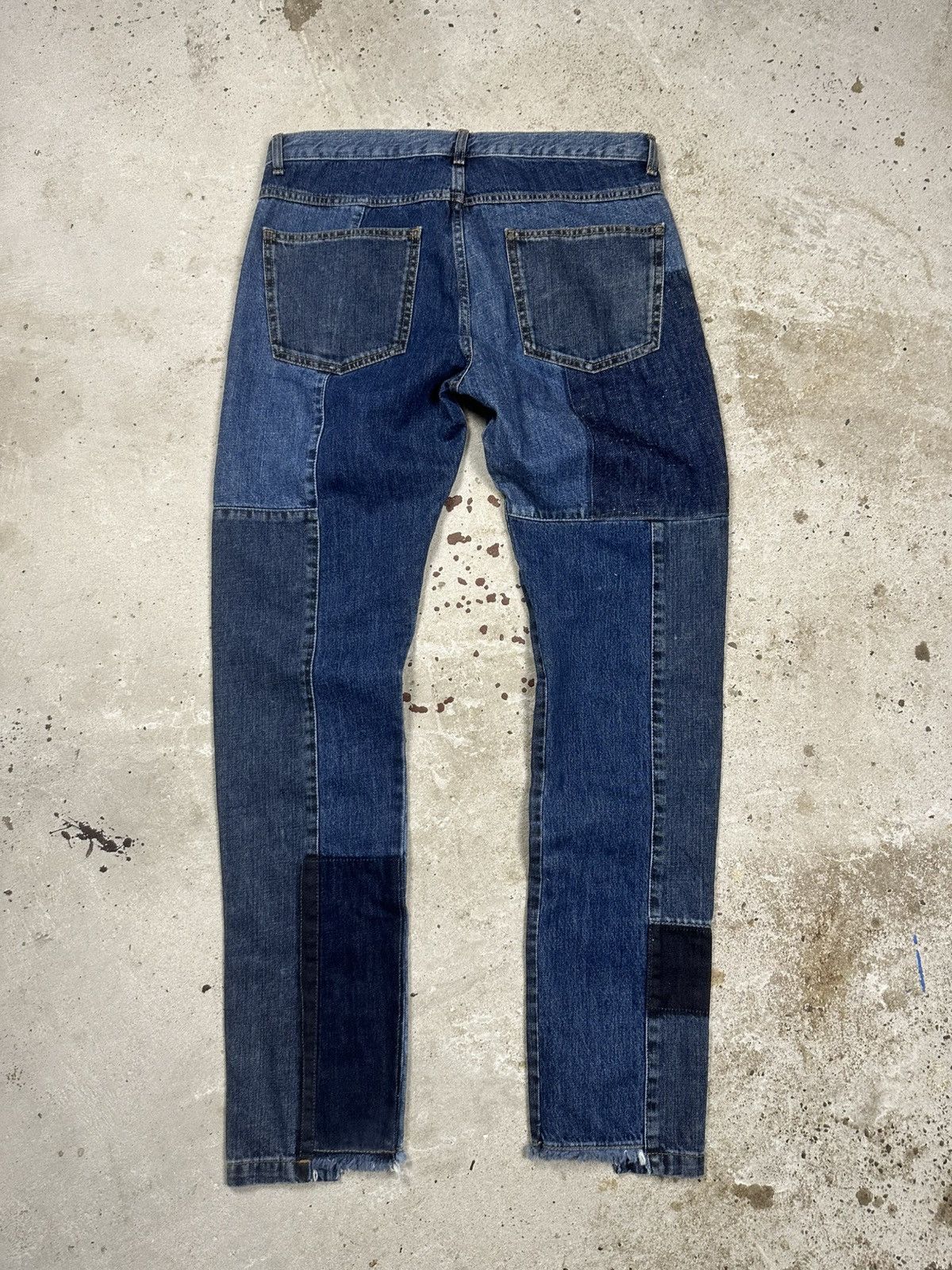 McQ Alexander McQueen Alexander McQueen MCQ Patchwork Jeans Denim Pants Size US 29 - 2 Thumbnail