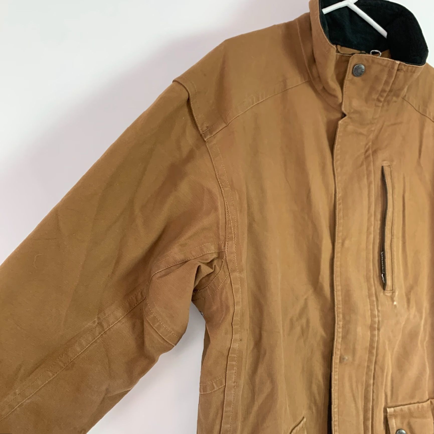 Vintage VINTAGE L.L. Bean Jacket Mens XL Brown Canvas Cotton Mid-Length Full Zip 54in Chest Workwear Casual Winters Size US XL / EU 56 / 4 - 2 Thumbnail