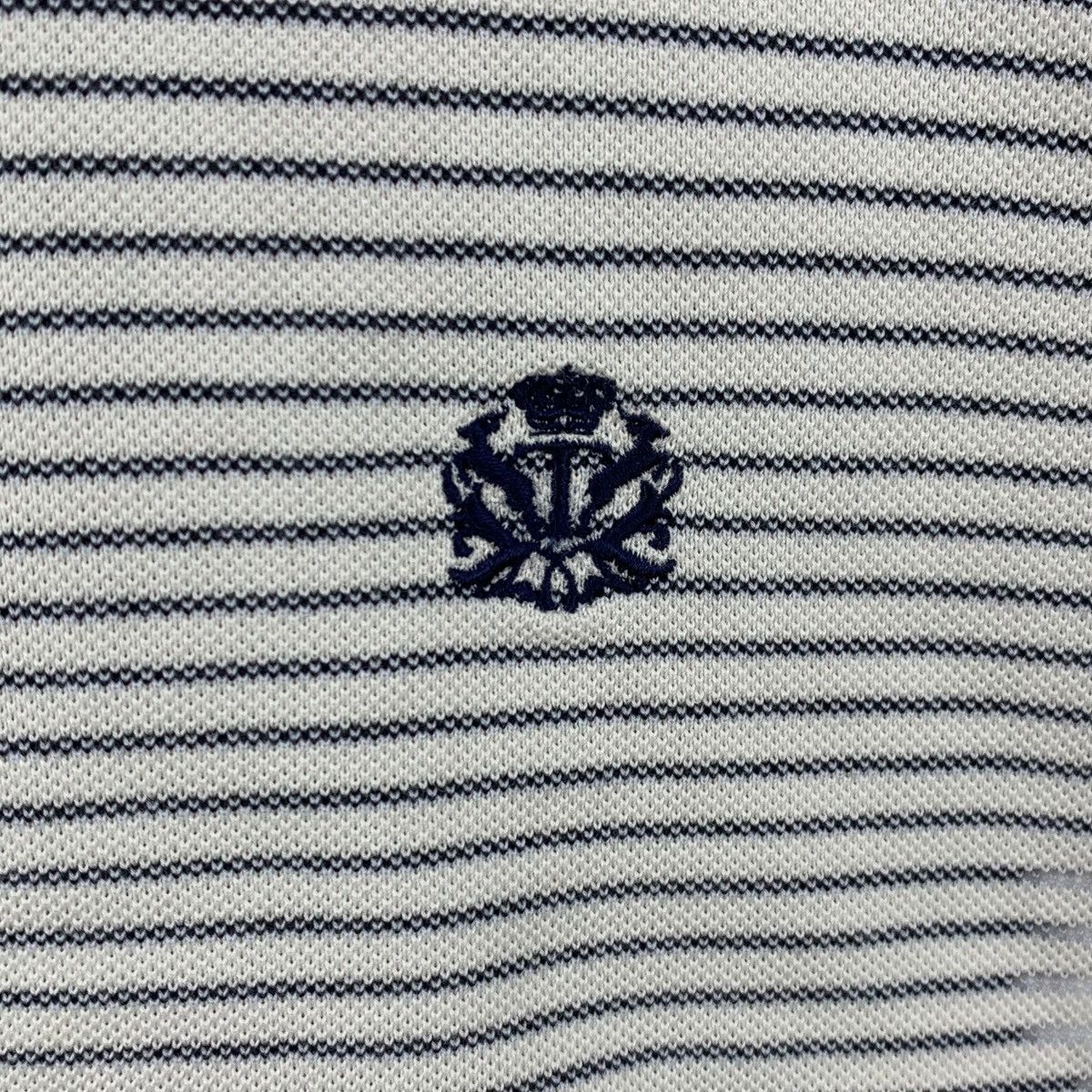 Takeo Kikuchi Vintage TAKEO KIKUCHI JAPAN Crest Logo Striped Polo Tee Size S / US 4 / IT 40 - 3 Thumbnail