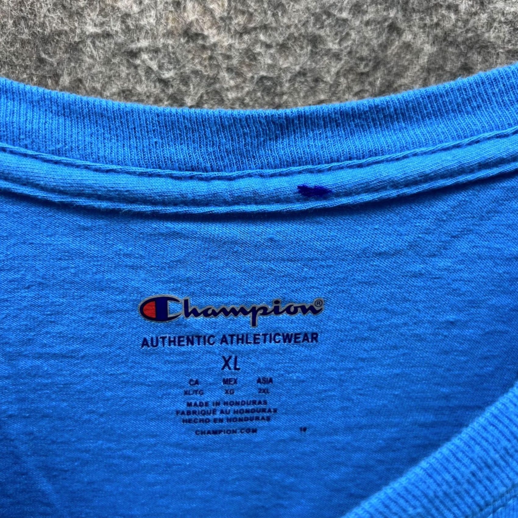 Champion Champion Shirt Men XL Blue Authentic Crewneck Logo C XL T-Shirt Size US XL / EU 56 / 4 - 5 Thumbnail