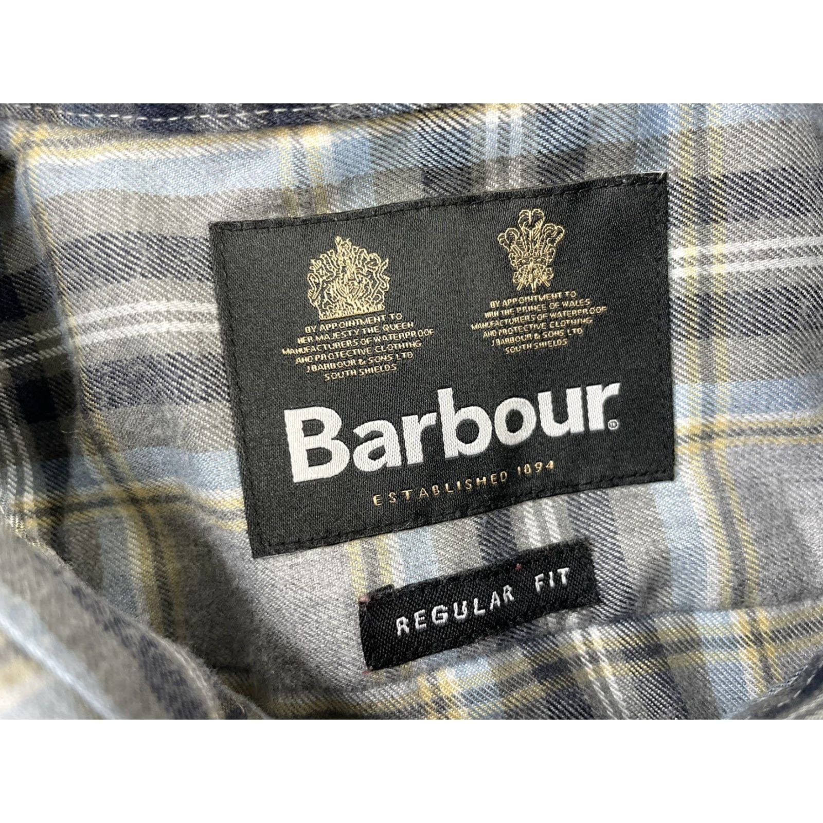 Barbour VINTAGE Barbour Shirt Mens M Blue Gray Check Regular Button-Up Size US M / EU 48-50 / 2 - 3 Thumbnail