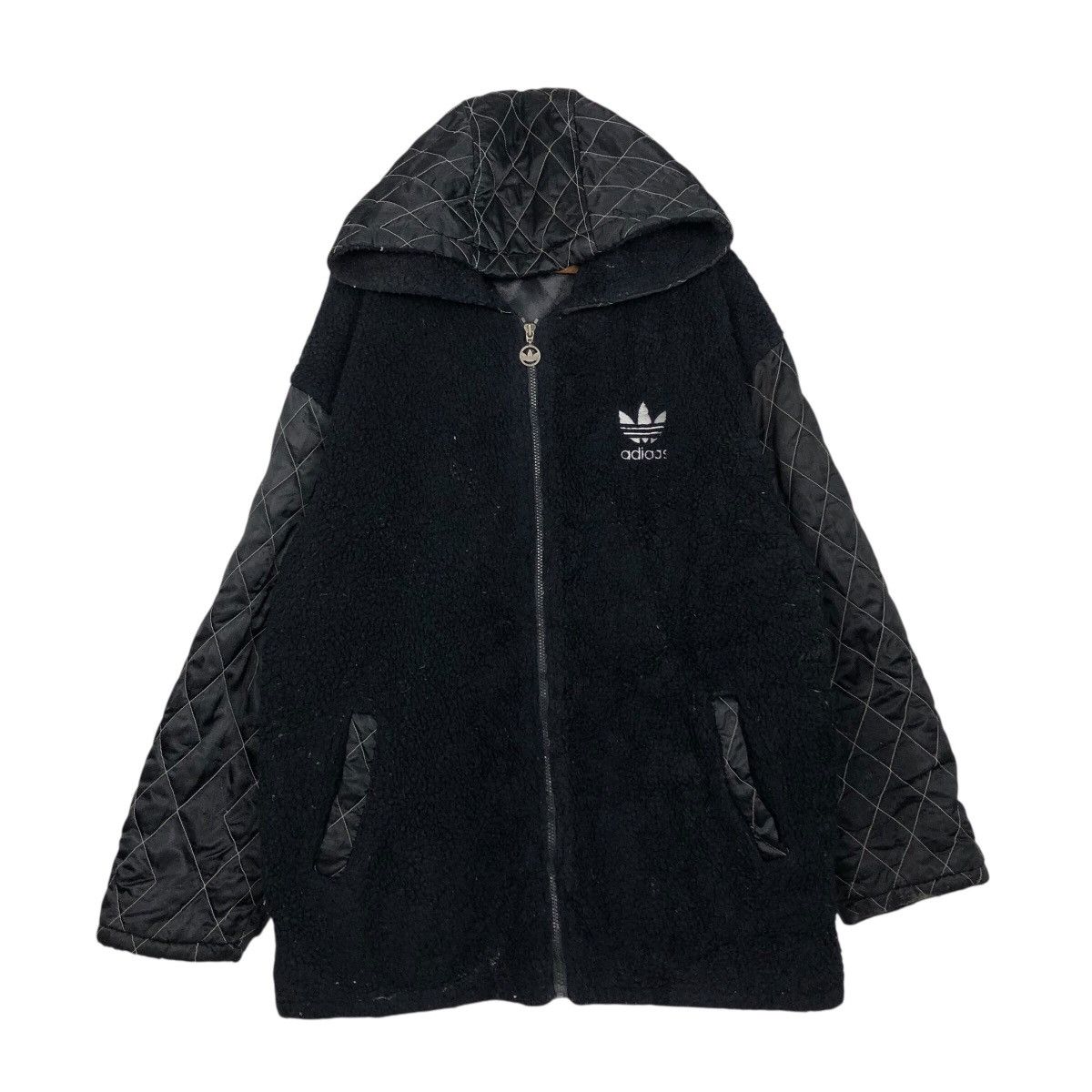 Adidas 📌Vintage Wool Zipper Jacket Adidas Big Logo Embroidery Size US M / EU 48-50 / 2 - 3 Thumbnail