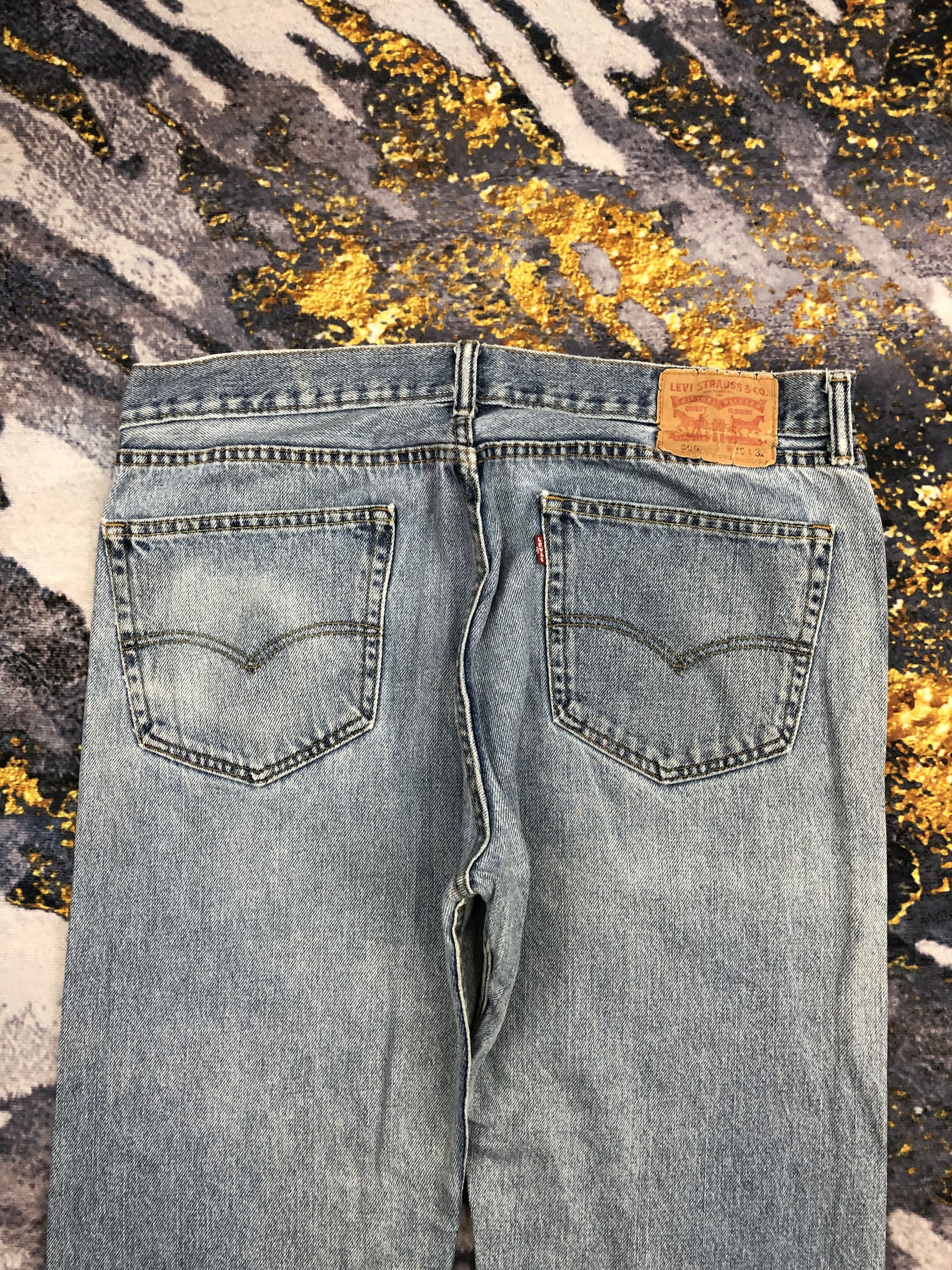 Levi's Vintage Levis 505 Light Washed Jeans DPP0159 Size US 37 - 4 Thumbnail