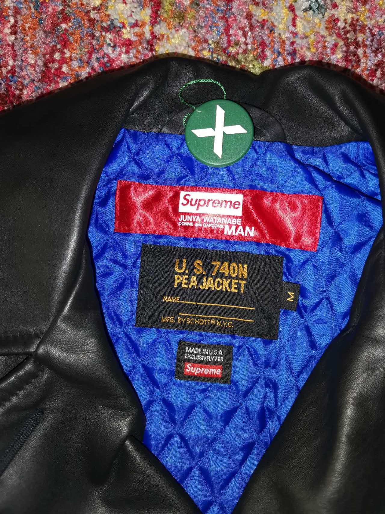 Supreme UNWORN* SUPREME®/JUNYA WATANABE CDG/SCHOTT®LEATHER PEACOAT Size US M / EU 48-50 / 2 - 3 Thumbnail