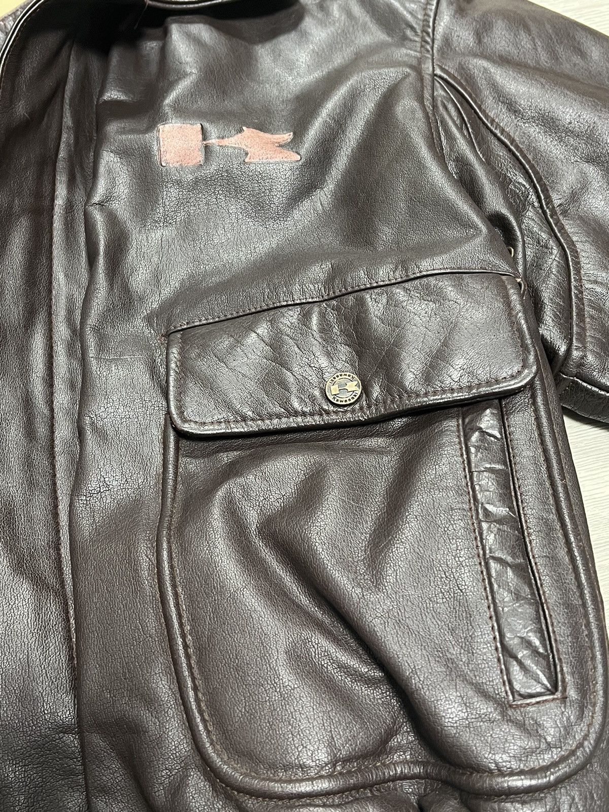 Vintage Kawasaki vintage leather aviator jacket Size US L / EU 52-54 / 3 - 19 Thumbnail