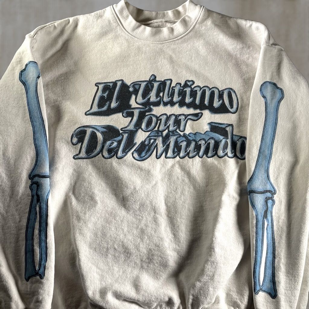 Vintage El Ultimo Tour Del Mundo Sweatshirt L White Music Pullover Crew Neck Long Sleeve Graphic Print Mens Regular Size L btn Size US L / EU 52-54 / 3 - 1 Thumbnail