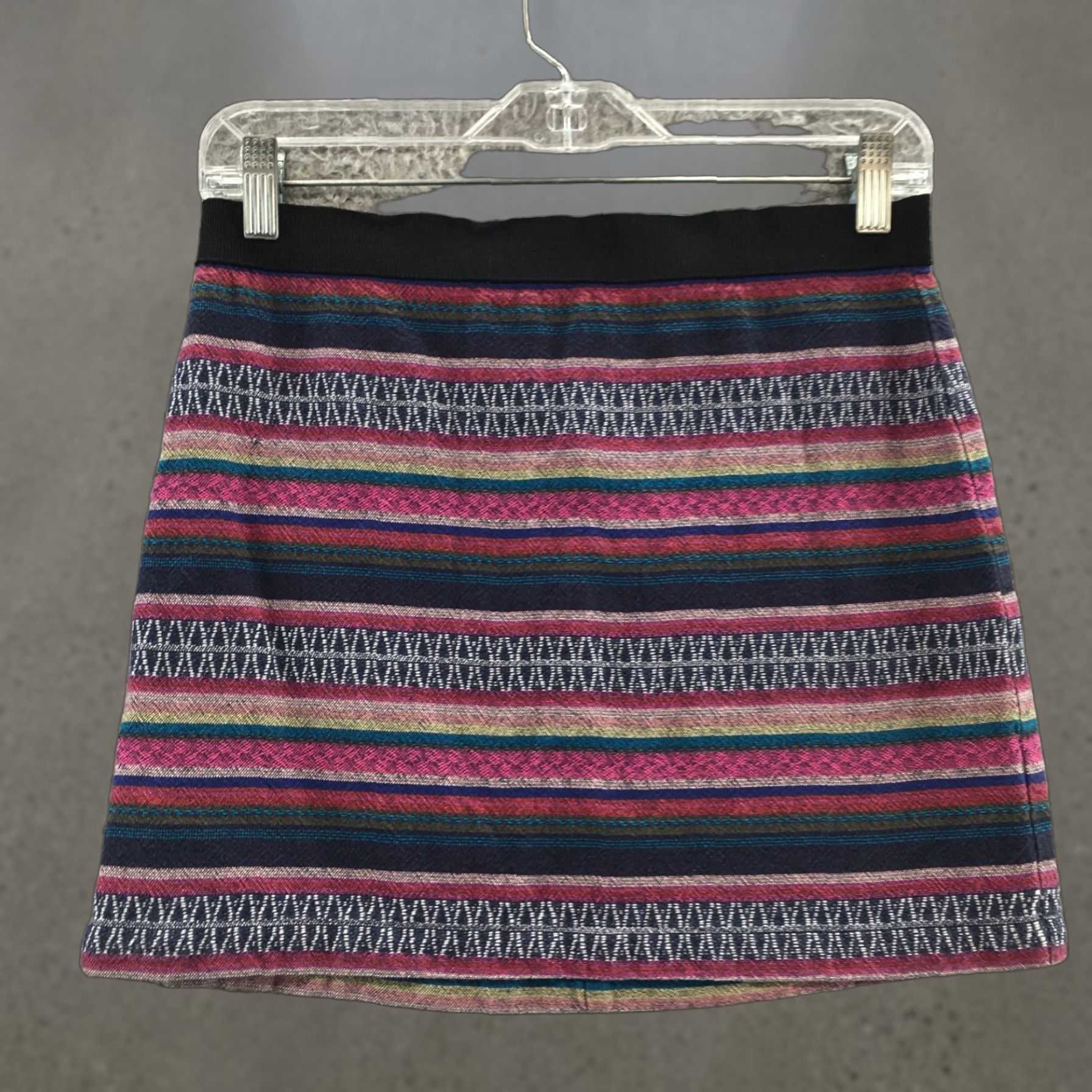 American Eagle Outfitters American Eagle Outfitters Mini Short Skirt Womens 4 Multicolor Cotton Back Zip Size 27" / US 4 / IT 40 - 1 Thumbnail