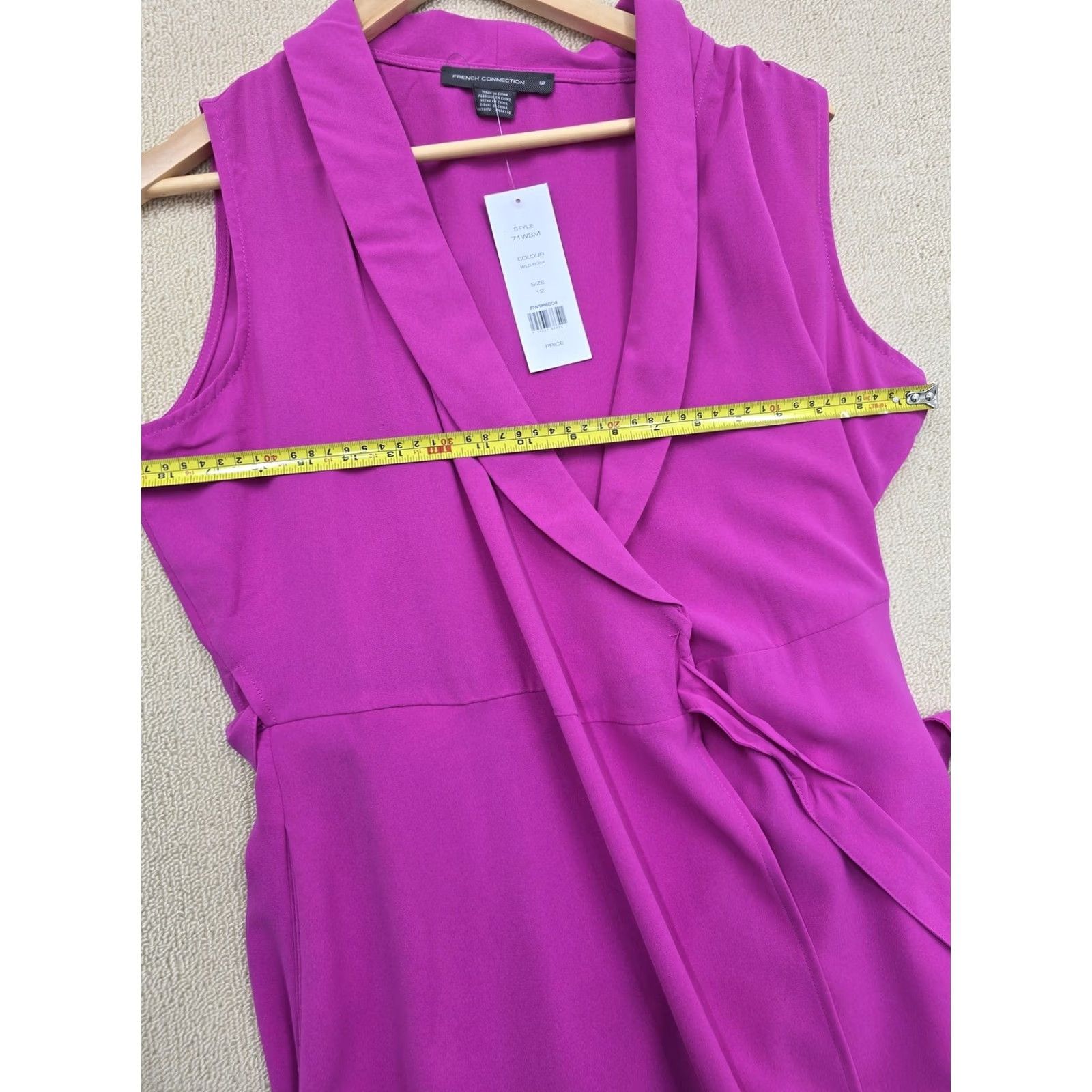French Connection French Connection Magenta Midi Wrap Dress Size 12 Sleeveless Women’s Size XL / US 12-14 / IT 48-50 - 5 Thumbnail