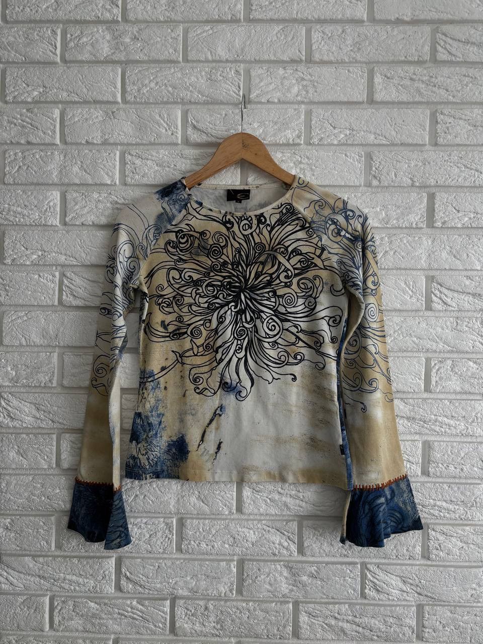 Just Cavalli Just Cavalli women’s blouse vintage flowers printed rare Size S / US 4 / IT 40 - 2 Thumbnail