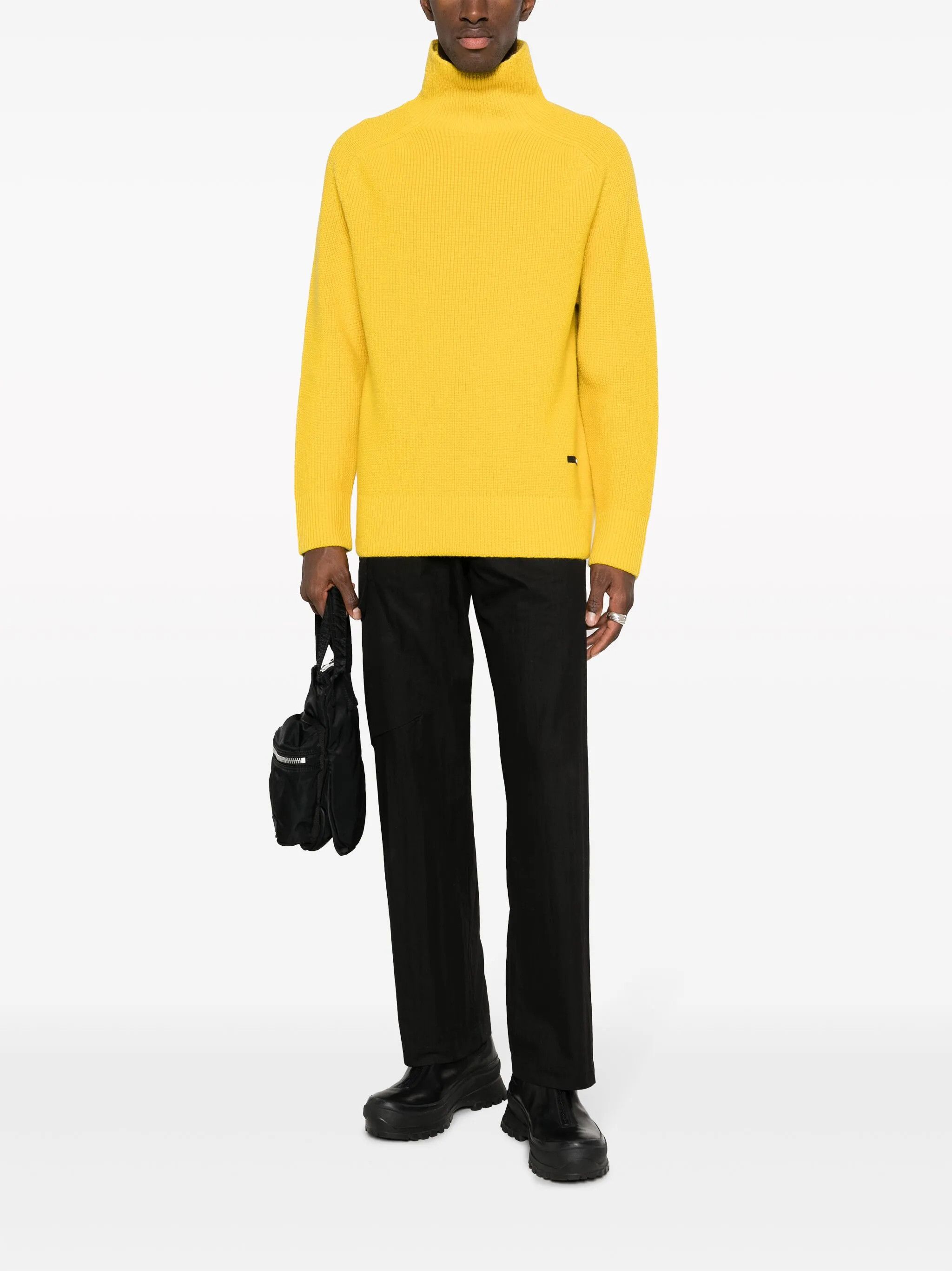 OAMC o1y0225 Logo Turtleneck Sweatshirt in Yellow Size US S / EU 44-46 / 1 - 5 Thumbnail