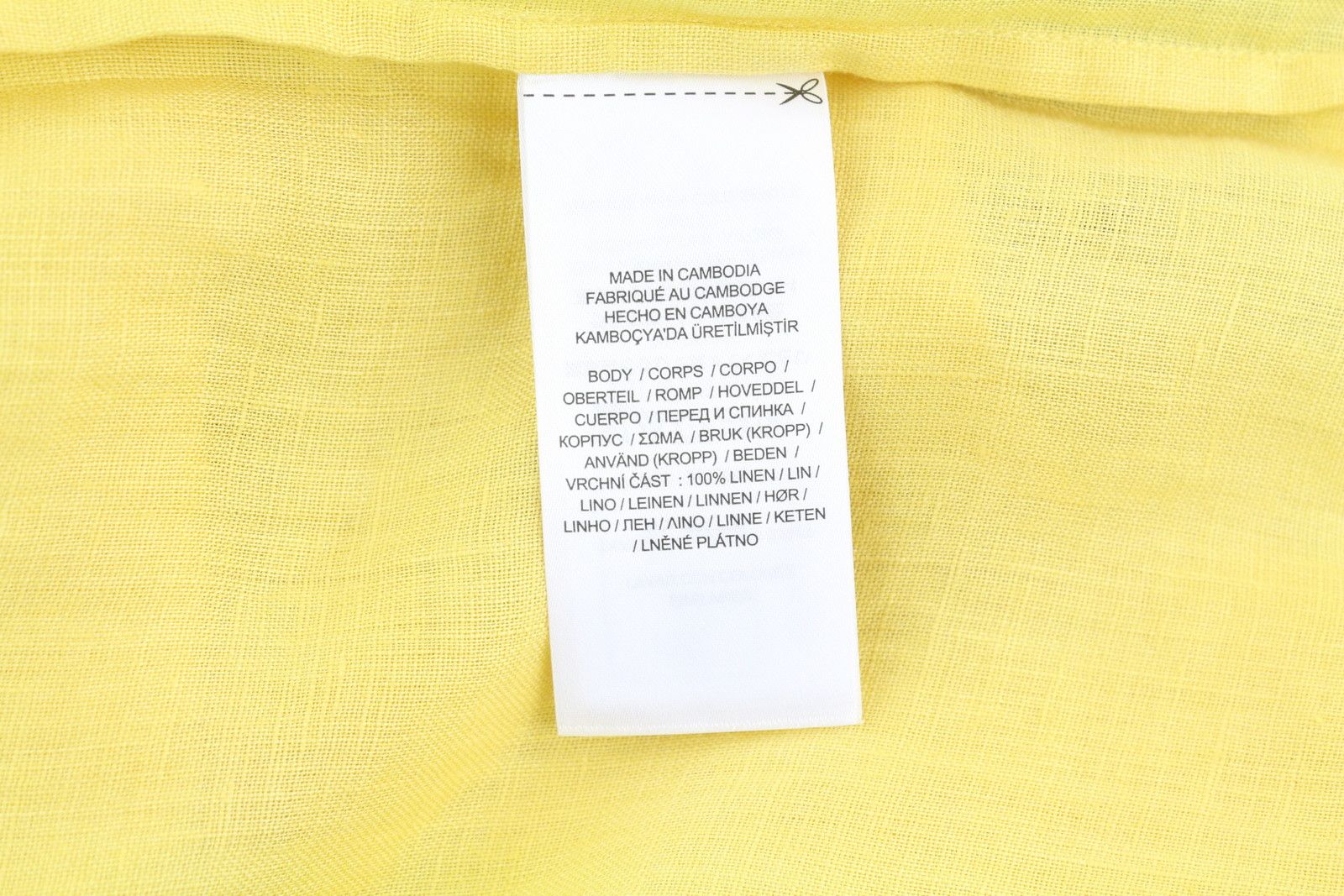 Lauren Ralph Lauren L Yellow Linen Buttoned Spread Shirt 84693 Size L / US 10 / IT 46 - 5 Thumbnail