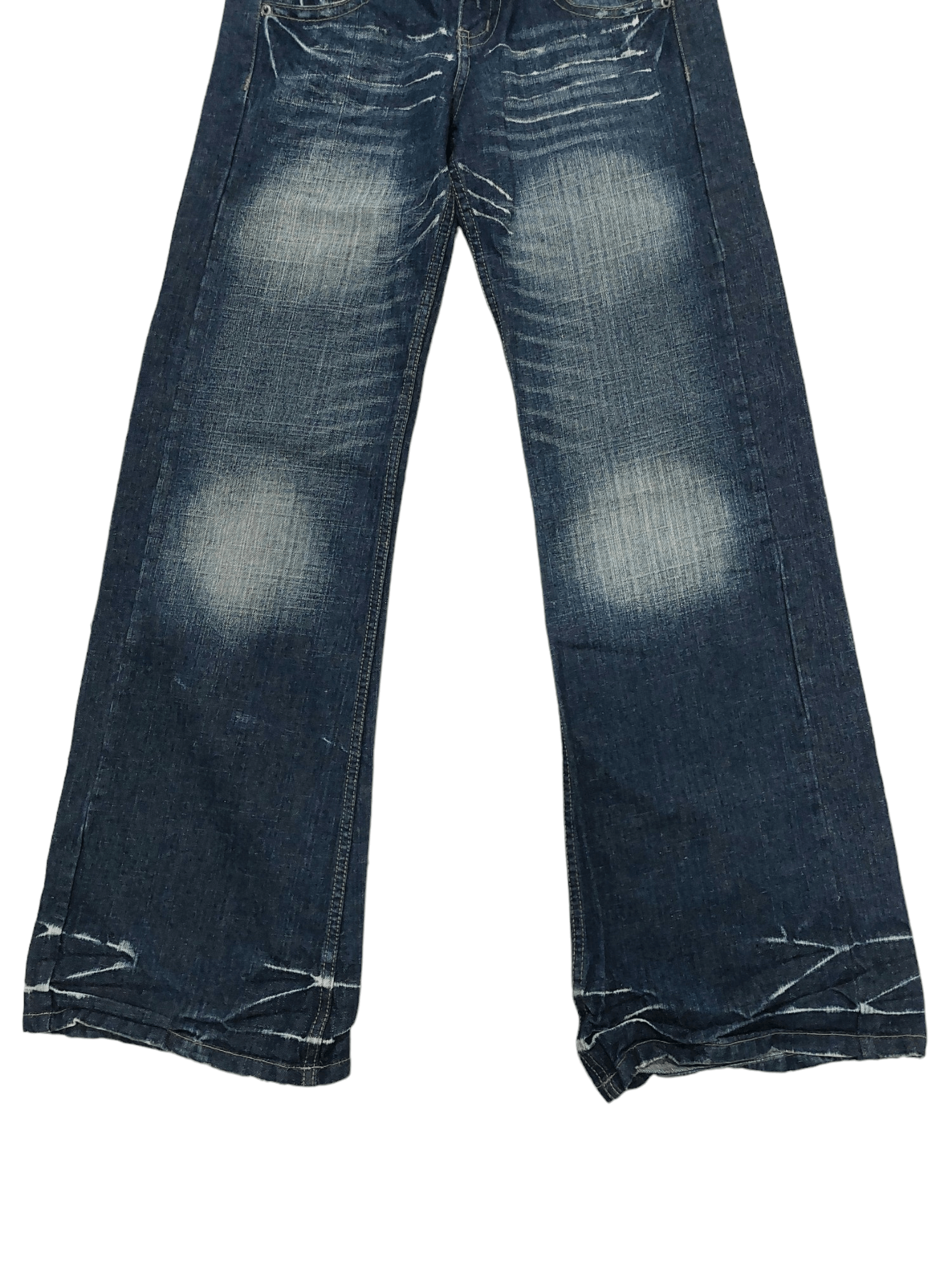 If Six Was Nine × Japanese Brand × Vintage The M2868 Jeans Low Rise Flare Boot Cut Distressed Denim Size US 31 - 4 Thumbnail