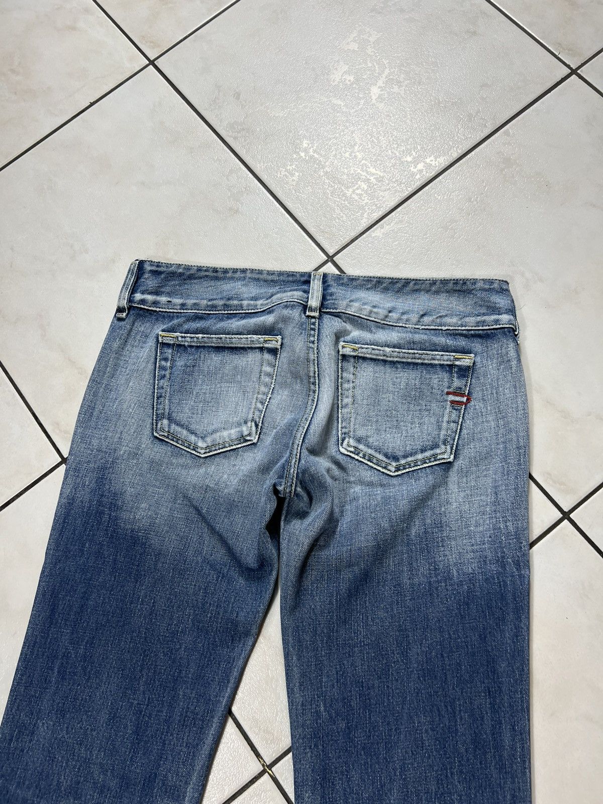 Diesel Vintage 90s Diesel y2k bootcut distressed denim jeans flared Size 29" - 12 Thumbnail