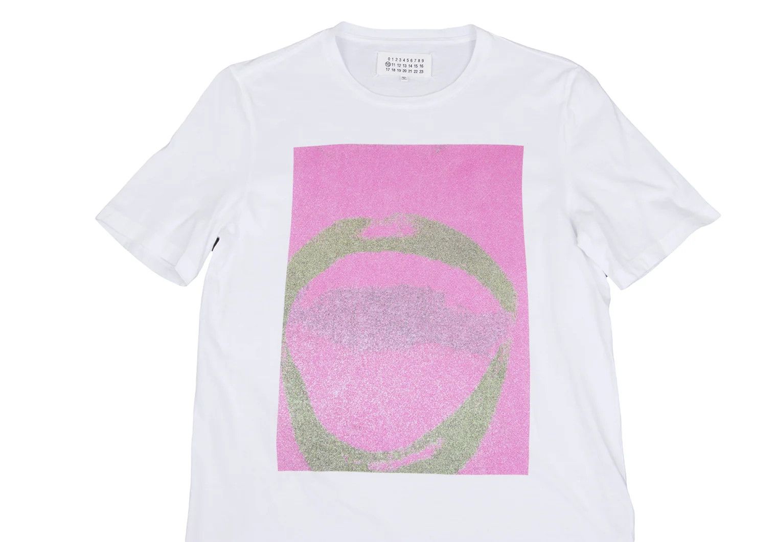 Maison Margiela Cotton Mouse Print T-Shirt in White and Pink Size US S / EU 44-46 / 1 - 2 Thumbnail