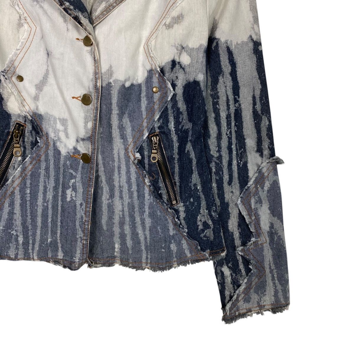 Japanese Brand Vintage Y2K ICHIOKU Fairy Grunge Cropped Denim Jacket Size US L / EU 52-54 / 3 - 4 Thumbnail