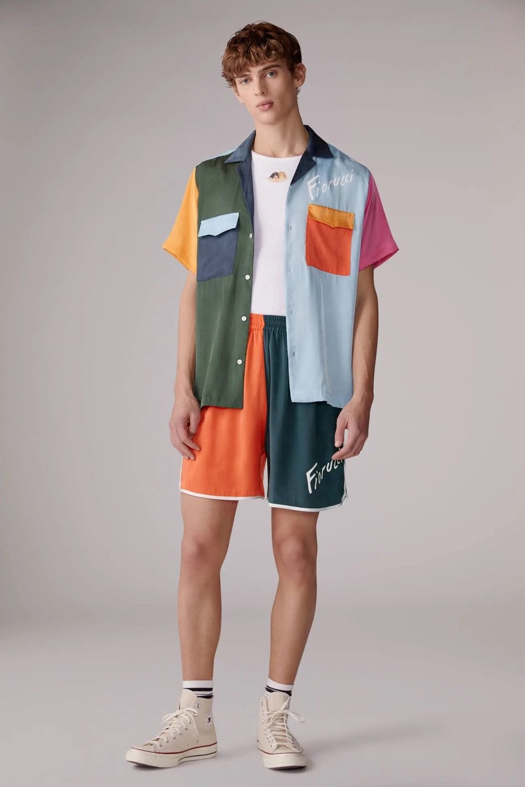 Designer × Fiorucci COLOUR BLOCK BOWLING SHIRT MULTI Size US XL / EU 56 / 4 - 2 Thumbnail