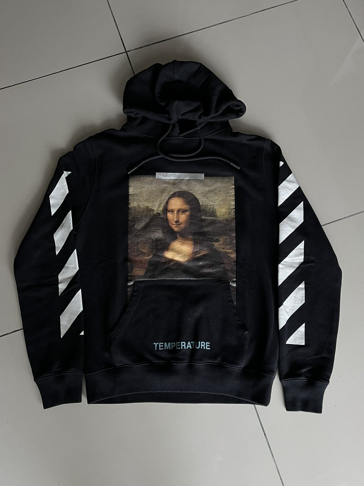 Off white mona lisa hoodie black hotsell