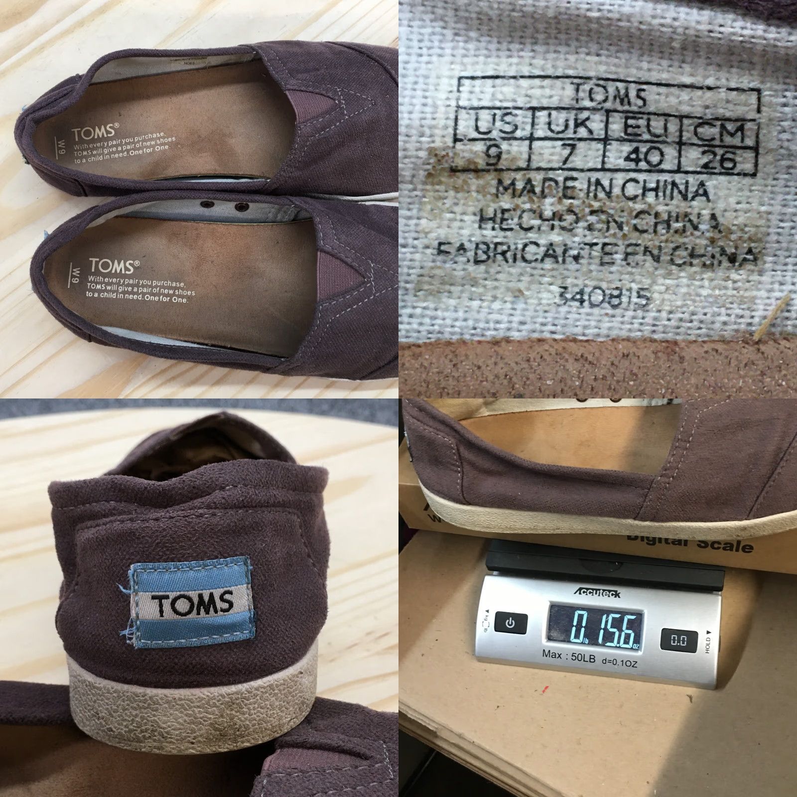 Toms TOMS Shoes Womens 9 Casual Slip-On Flats Comfort Purple Fabric Low Top Size M / US 6-8 / IT 42-44 - 9 Thumbnail