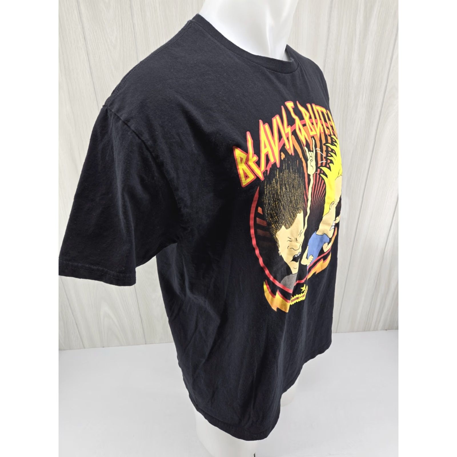 Vintage Beavis and Butt-Head T-Shirt Men XL Black Cotton Short Sleeves Crew Neck Size US XL / EU 56 / 4 - 7 Thumbnail