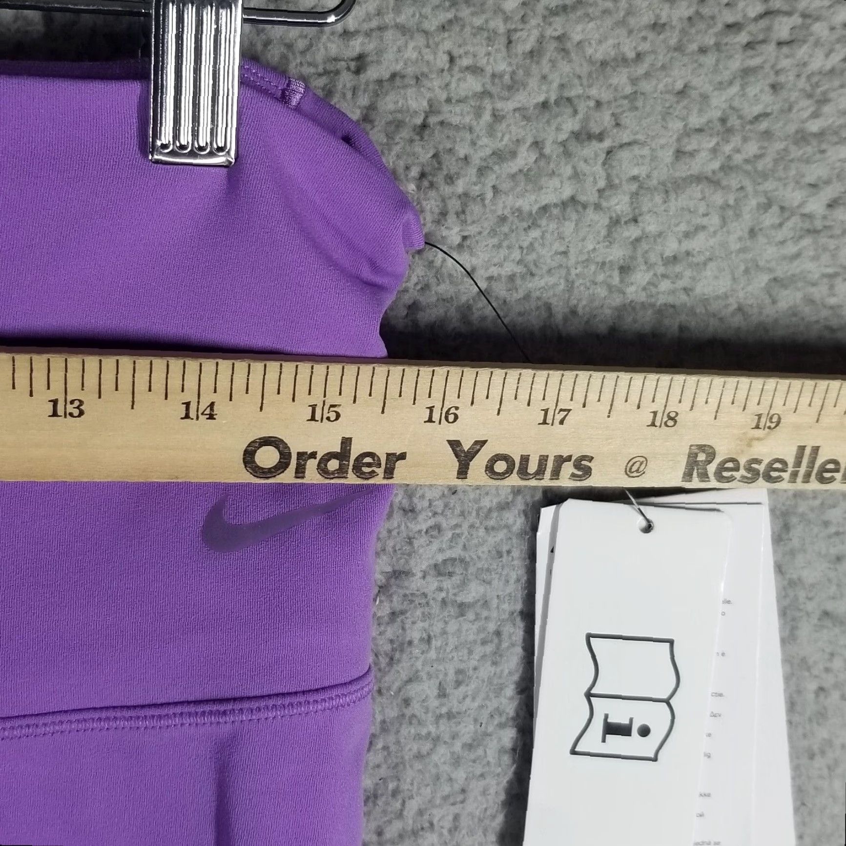 Nike Nike Women's XL Purple Yoga Leggings Compression Pockets Activewear 7/8 High Waist Size 40" / US 18 - 4 Thumbnail